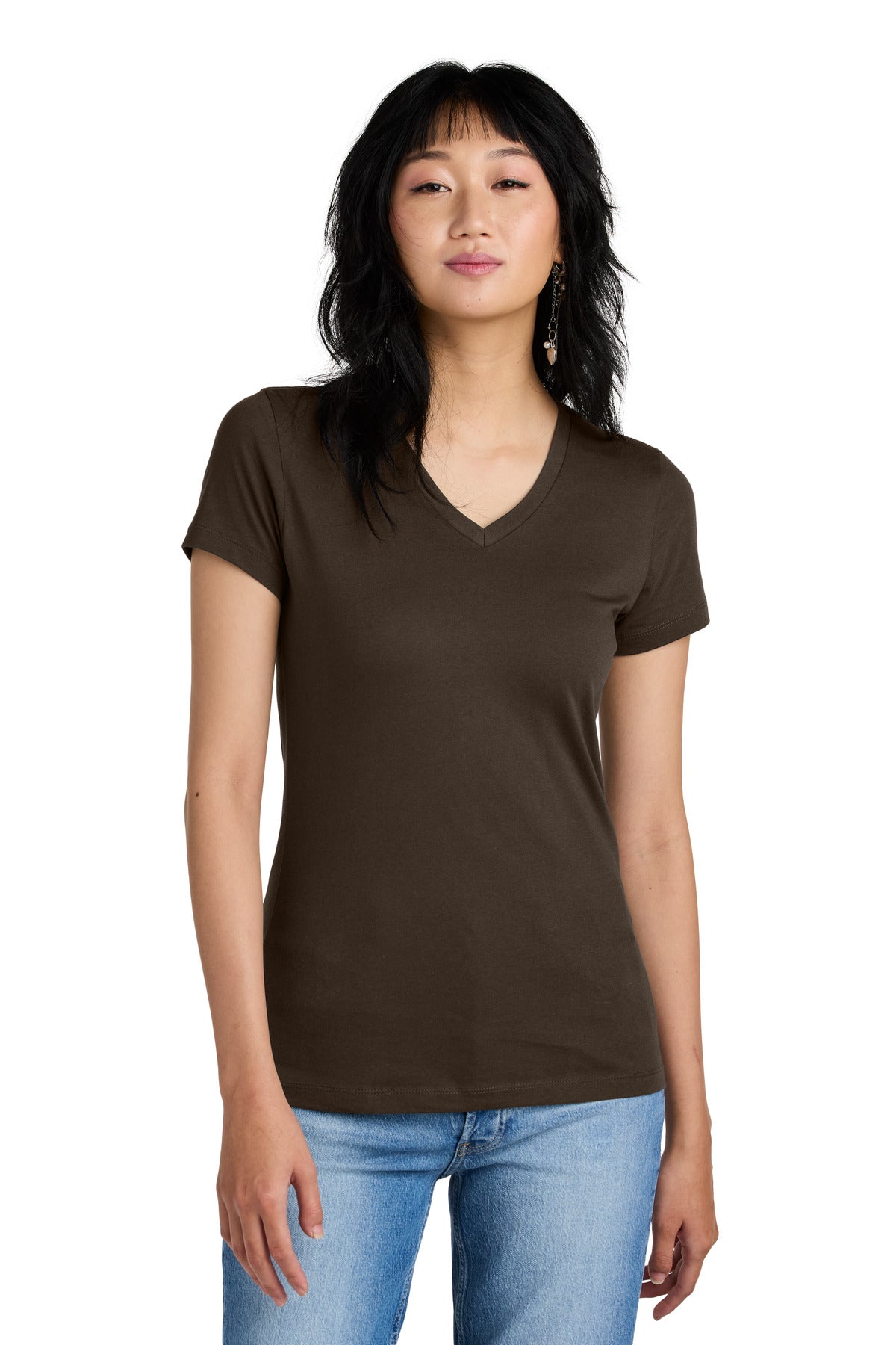 The perfect v-neck tee for a polished look. 4.3-ounce 100% c - Espresso
