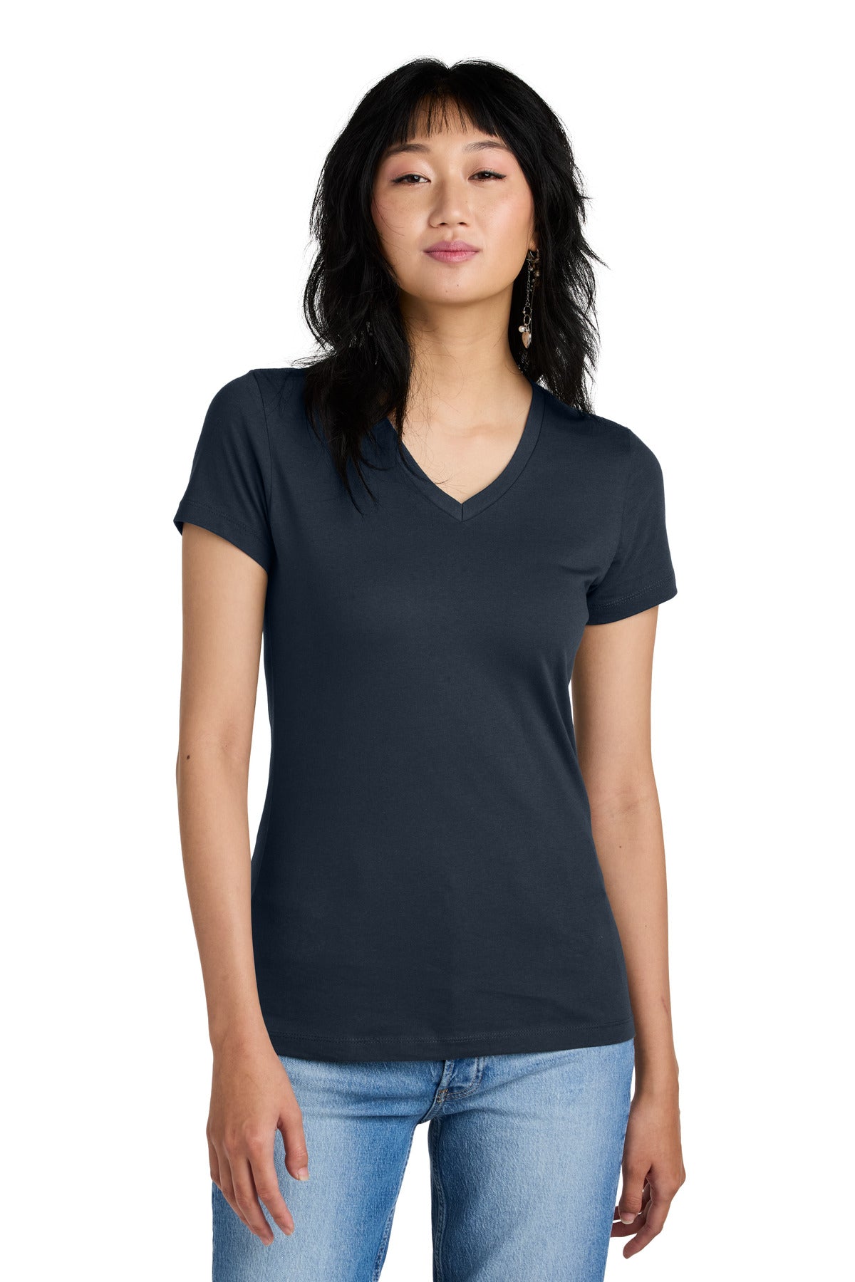 The perfect v-neck tee for a polished look. 4.3-ounce 100% c - New Navy