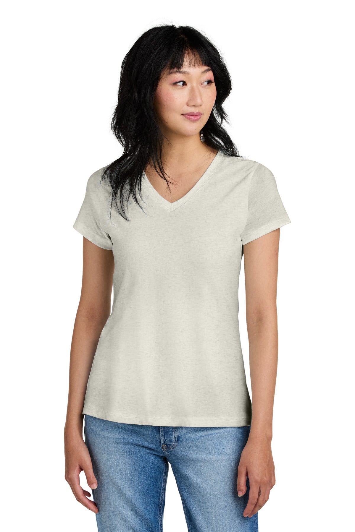 The perfect v-neck tee for a polished look. 4.3-ounce 100% c - Oatmeal Heather