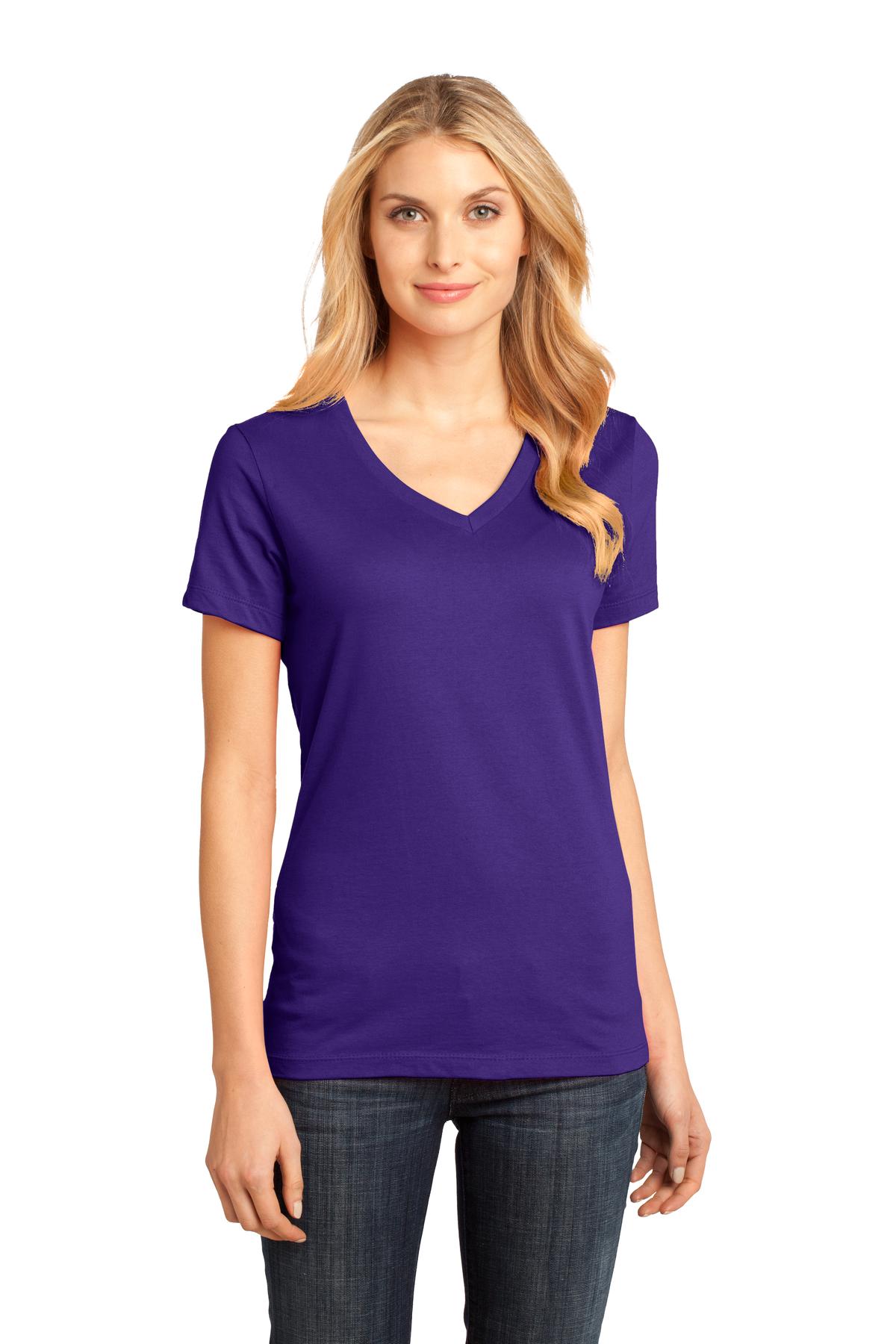 The perfect v-neck tee for a polished look. 4.3-ounce 100% c - Purple