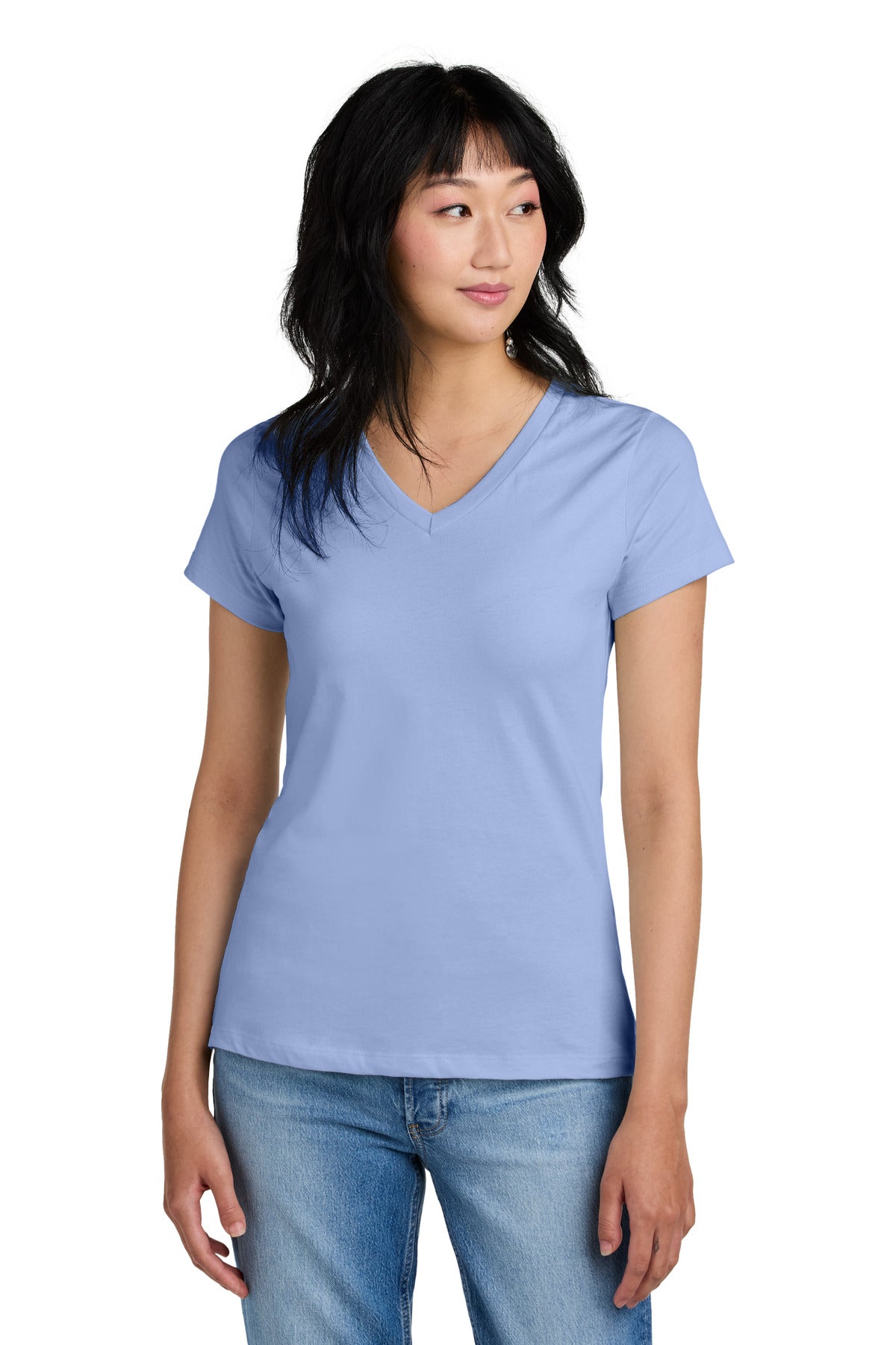 The perfect v-neck tee for a polished look. 4.3-ounce 100% c - Soft Lilac
