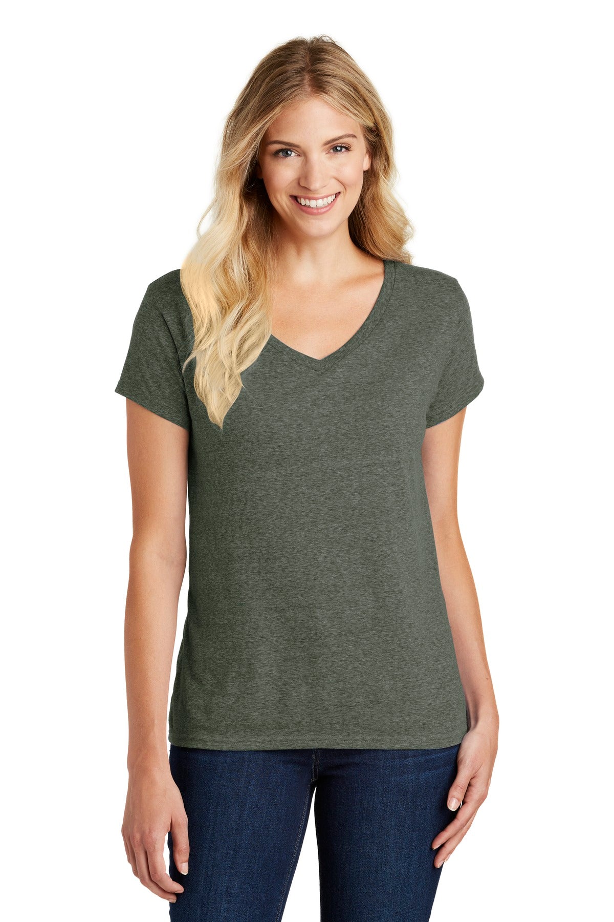 Totally perfect blend of cotton and poly.4.3-ounce 60/40 com - Heathered Olive