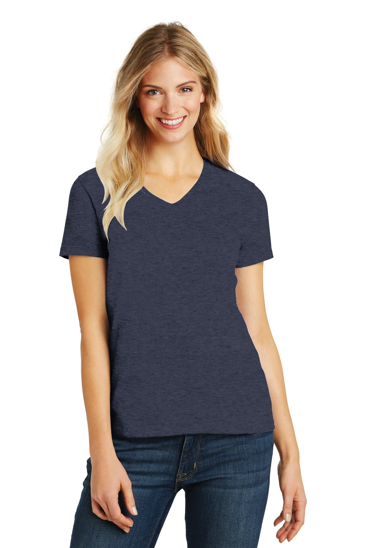 Totally perfect blend of cotton and poly.4.3-ounce 60/40 com - Heathered Navy