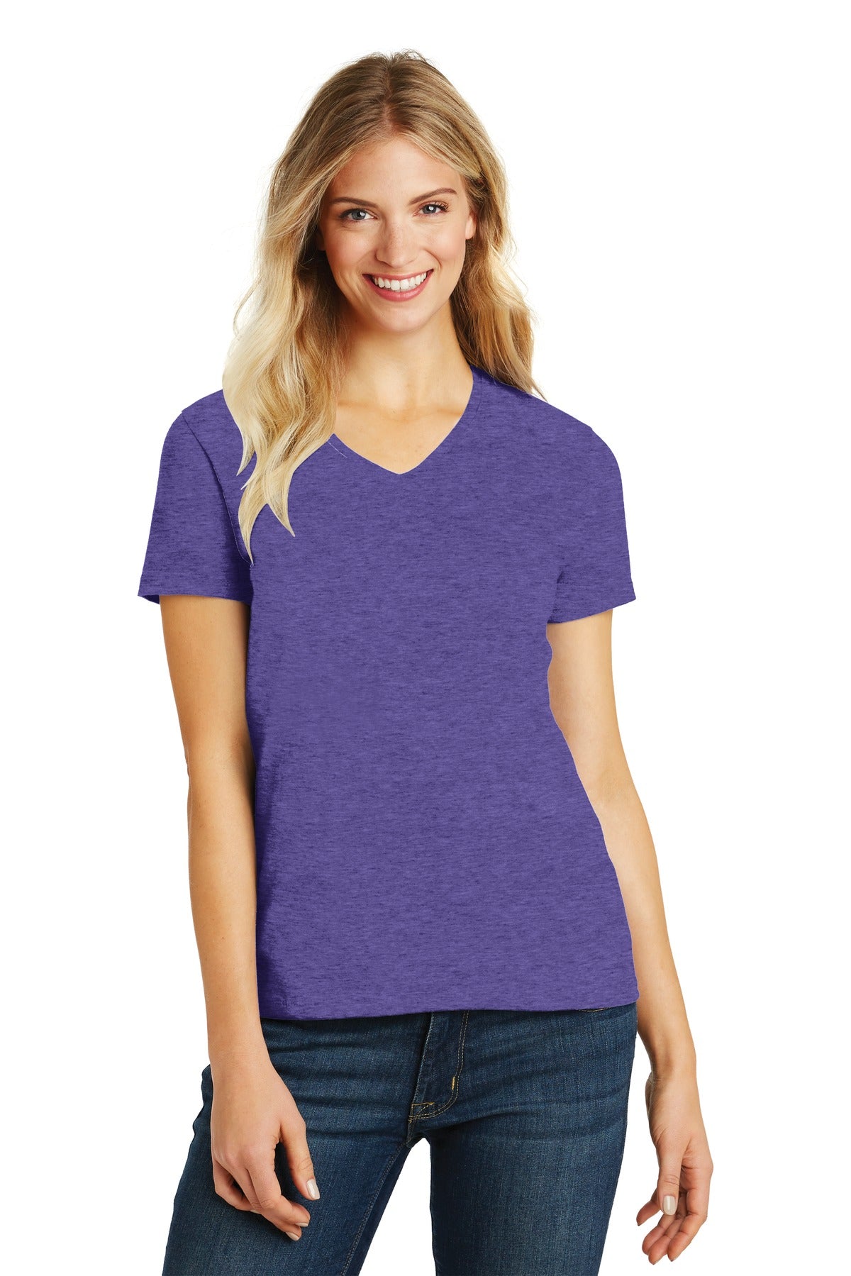 Totally perfect blend of cotton and poly.4.3-ounce 60/40 com - Heathered Purple