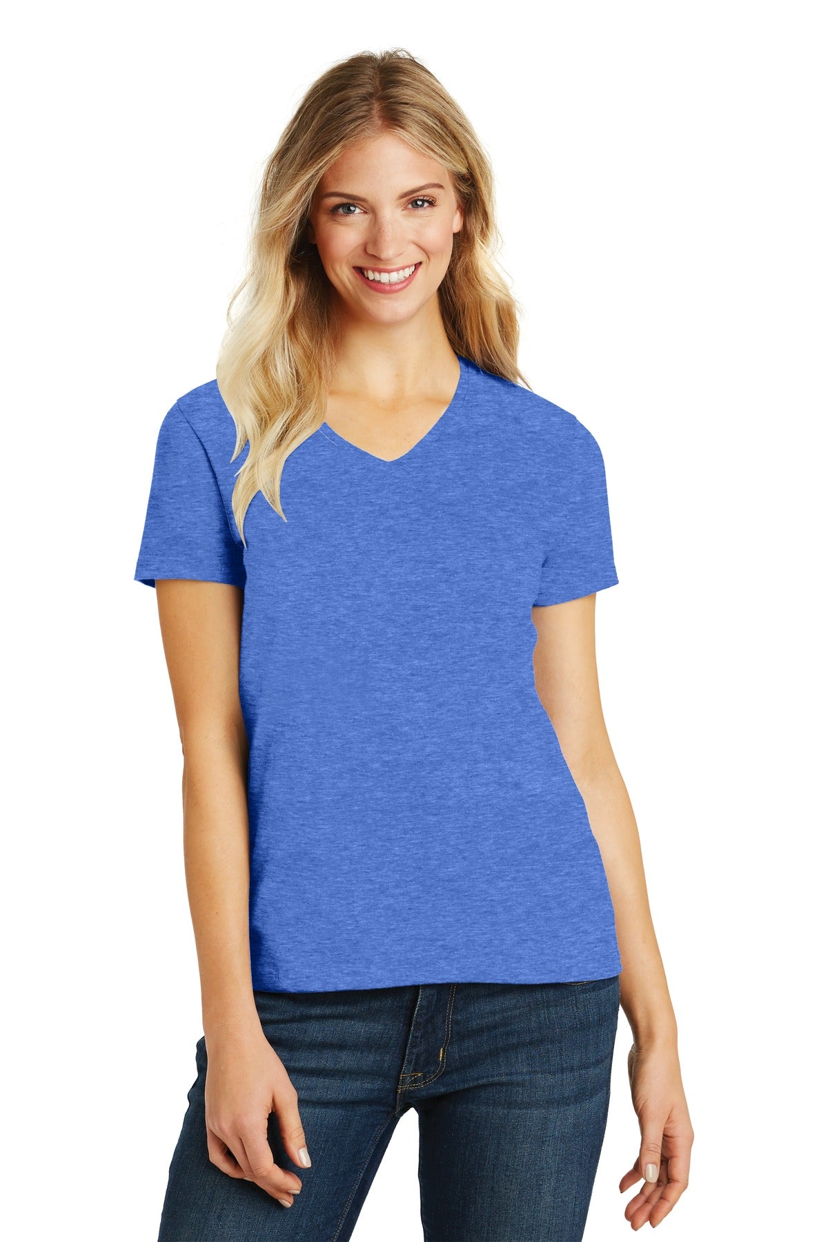 Totally perfect blend of cotton and poly.4.3-ounce 60/40 com - Heathered Royal