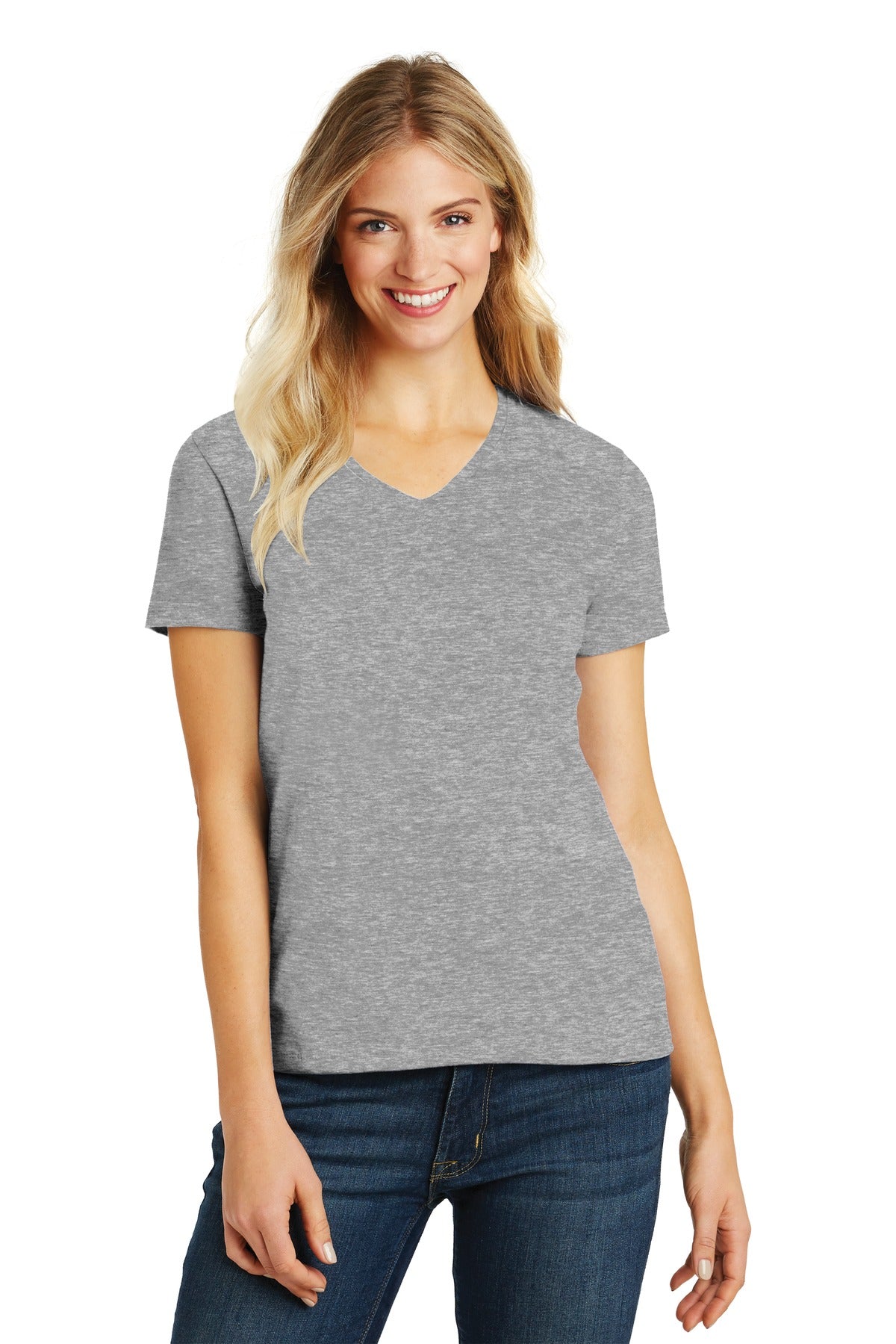 Totally perfect blend of cotton and poly.4.3-ounce 60/40 com - Light Heather Grey