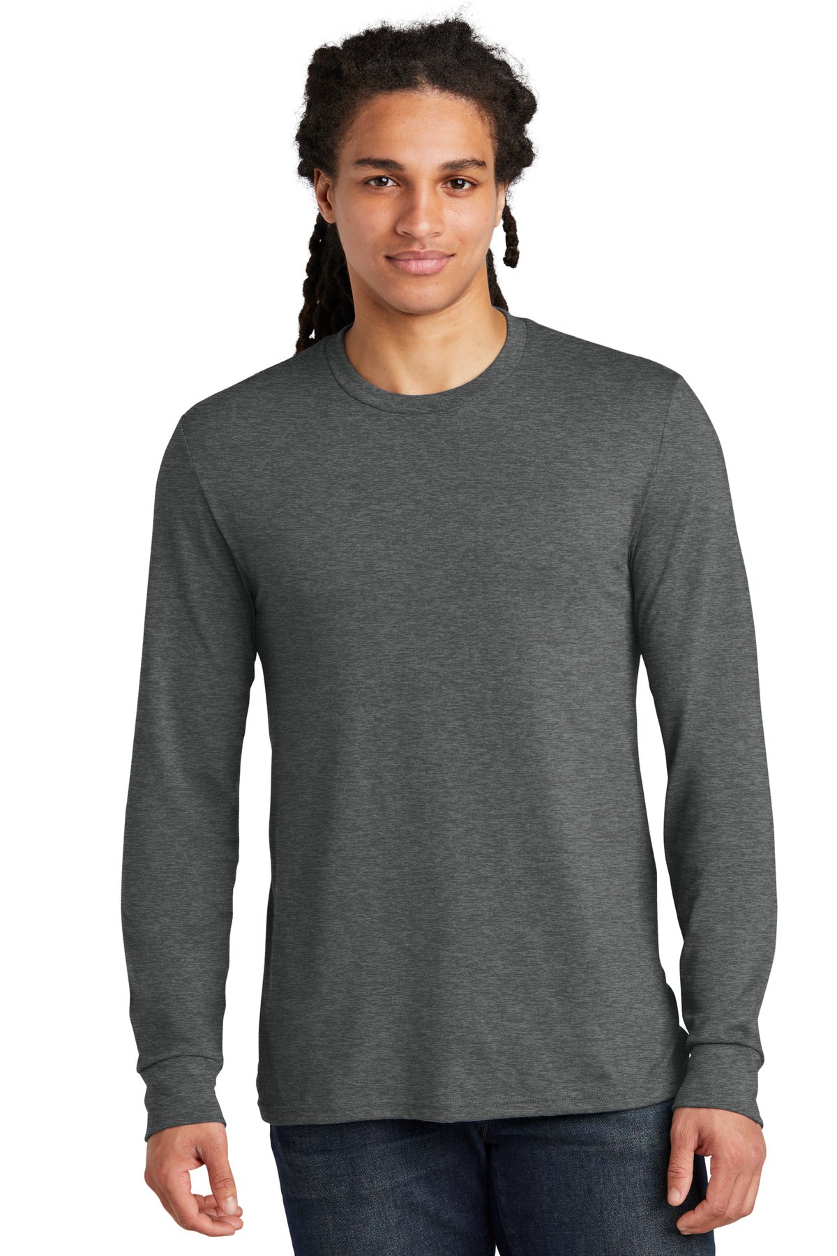 The long sleeve version of our perfect tri crew. 4.5-ounce 5 - Heathered Charcoal