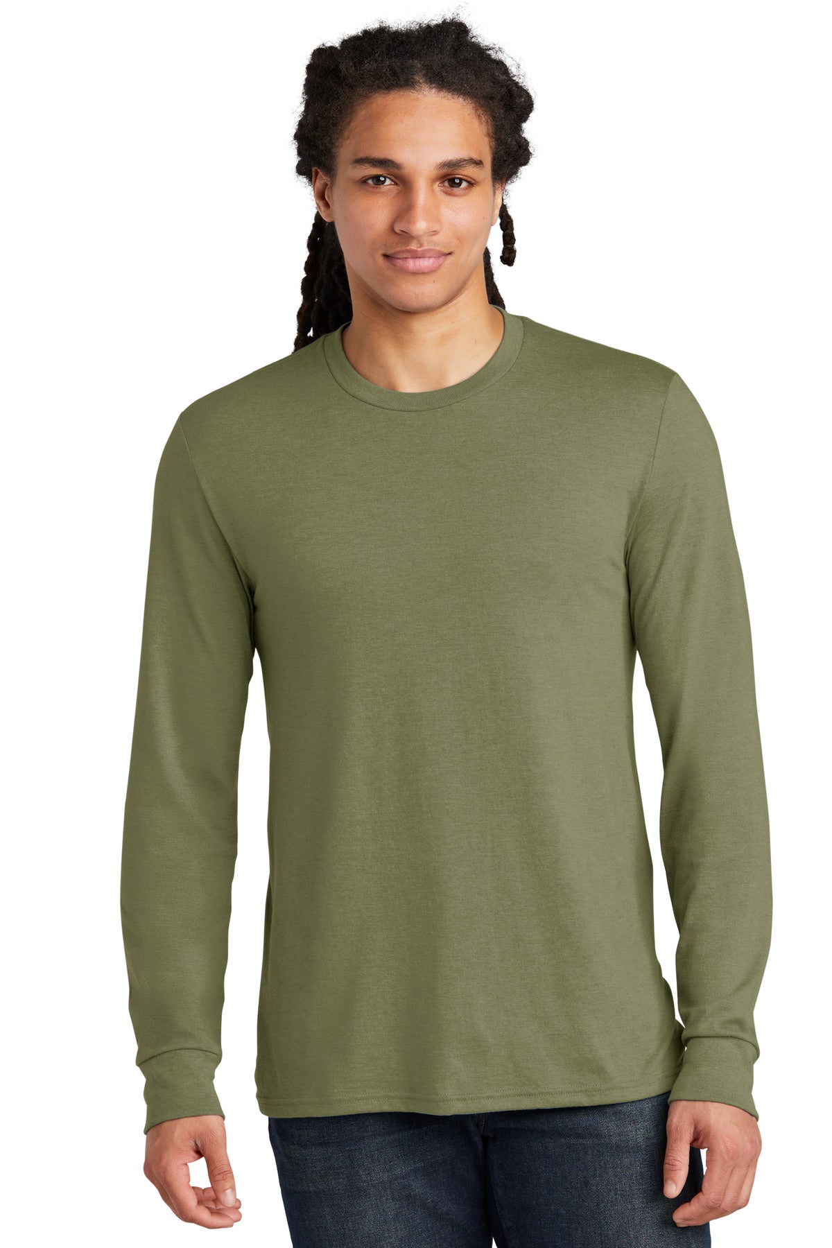 The long sleeve version of our perfect tri crew. 4.5-ounce 5 - Military Green Frost