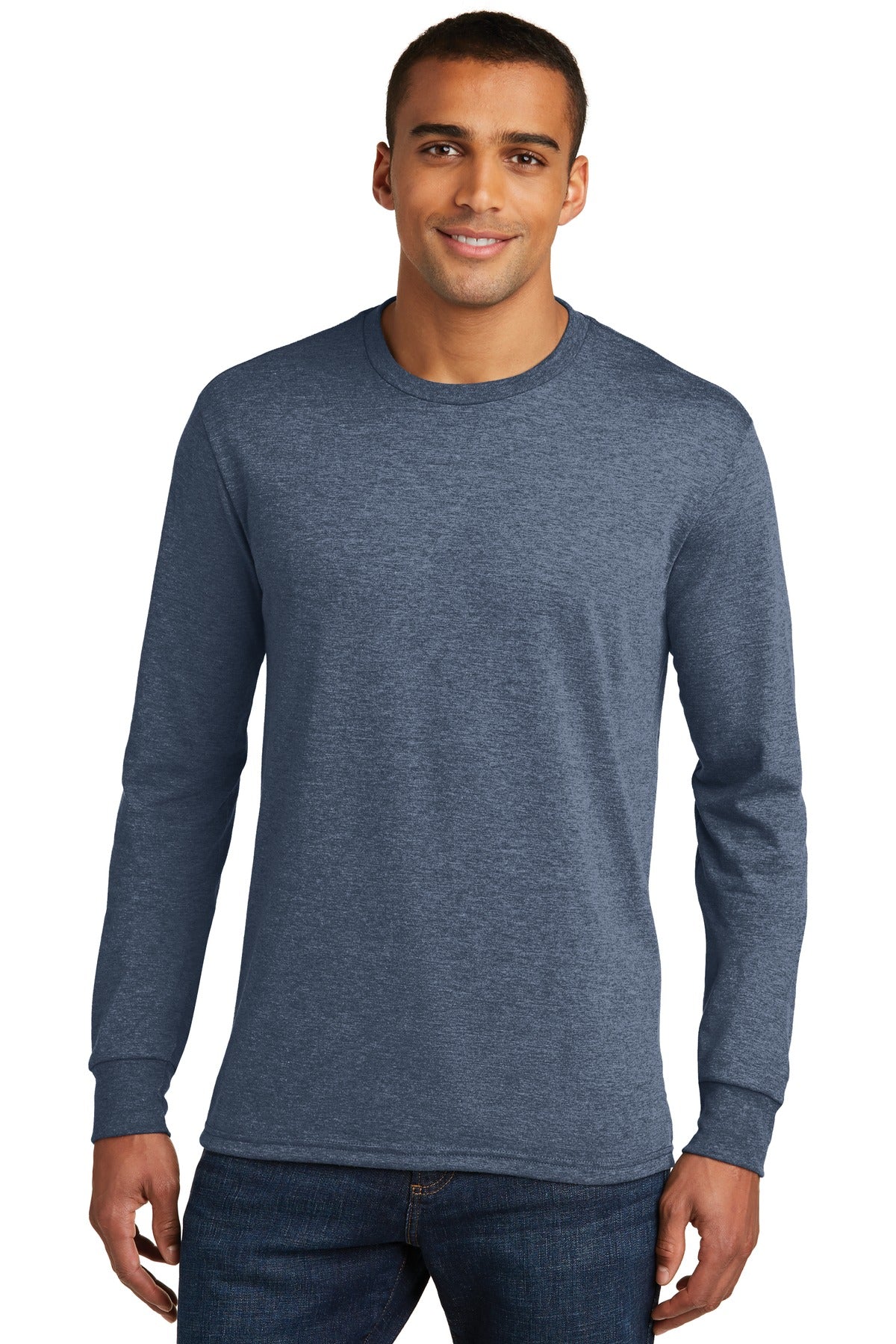 The long sleeve version of our perfect tri crew. 4.5-ounce 5 - Navy Frost