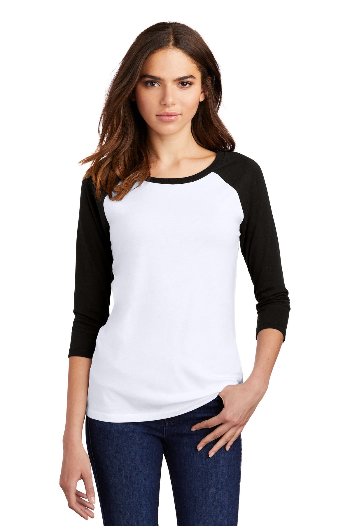 A classic raglan perfectly created with tri-blend yarns. 4.5 - Black/ White