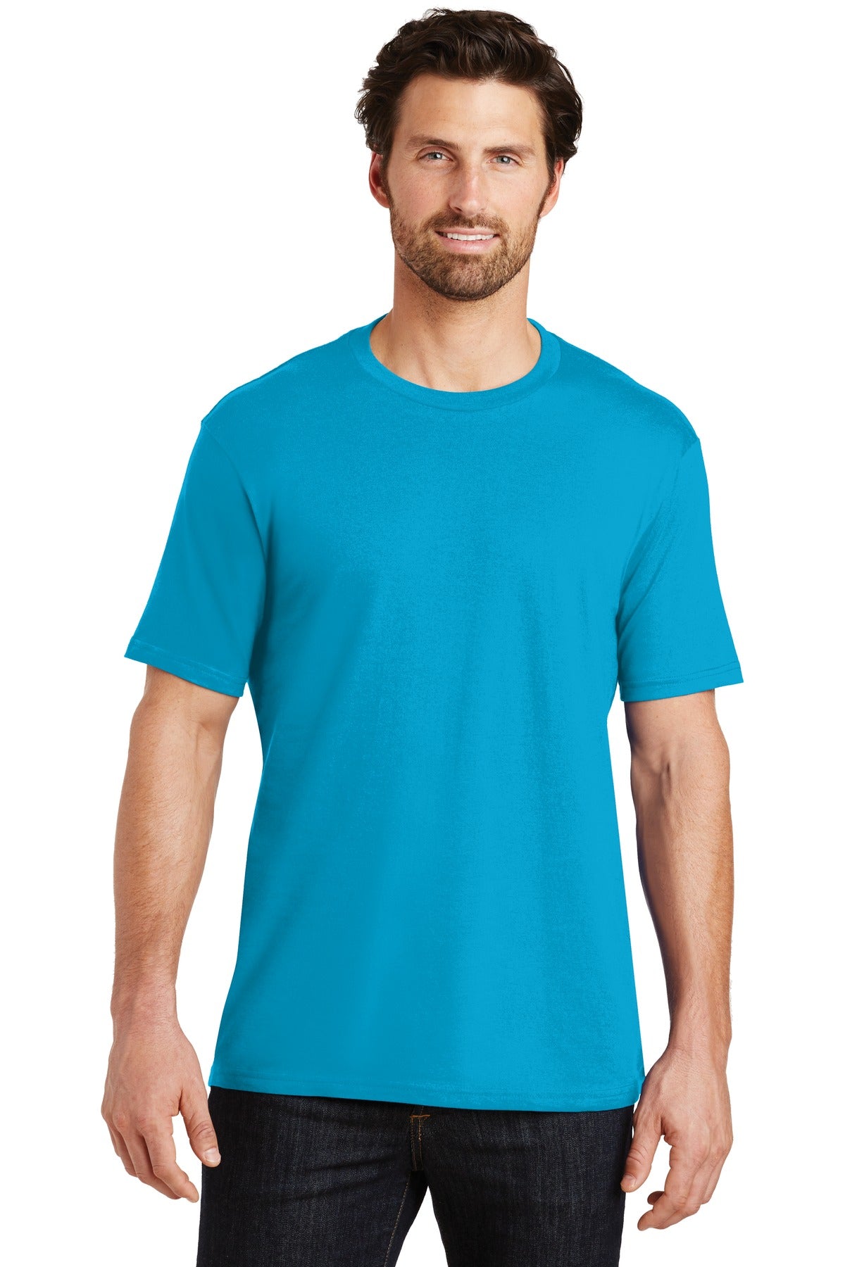 An effortless perfect tee for everyday wear. 4.3-ounce 100%  - Bright Turquoise