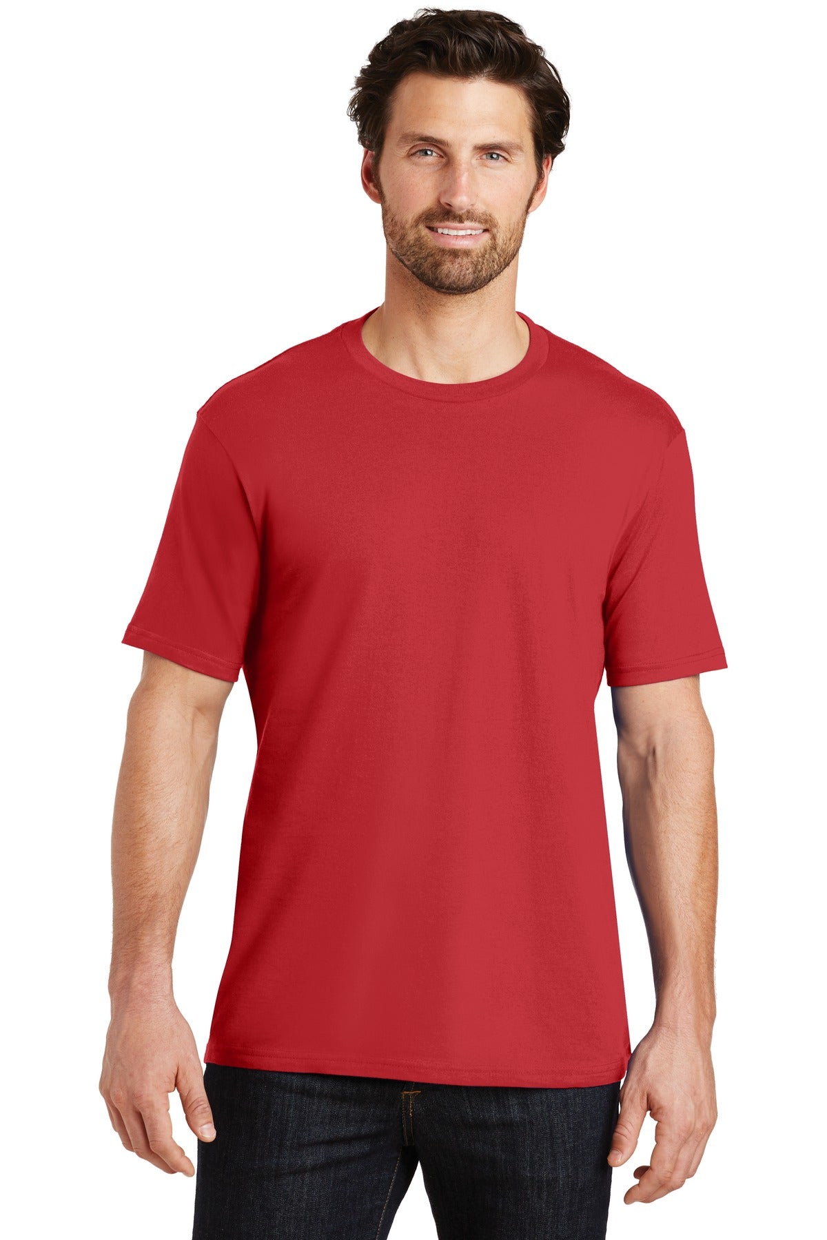 An effortless perfect tee for everyday wear. 4.3-ounce 100%  - Classic Red