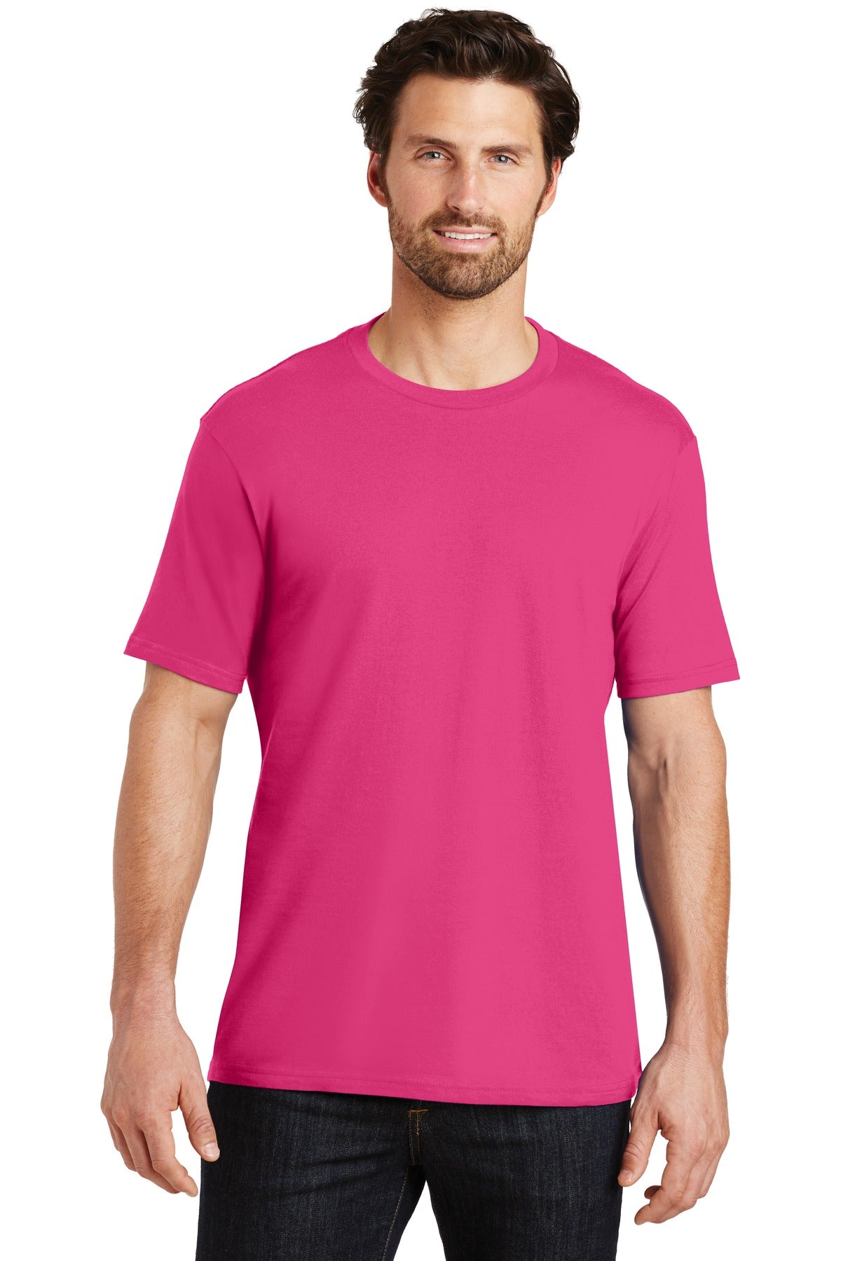 An effortless perfect tee for everyday wear. 4.3-ounce 100%  - Dark Fuchsia
