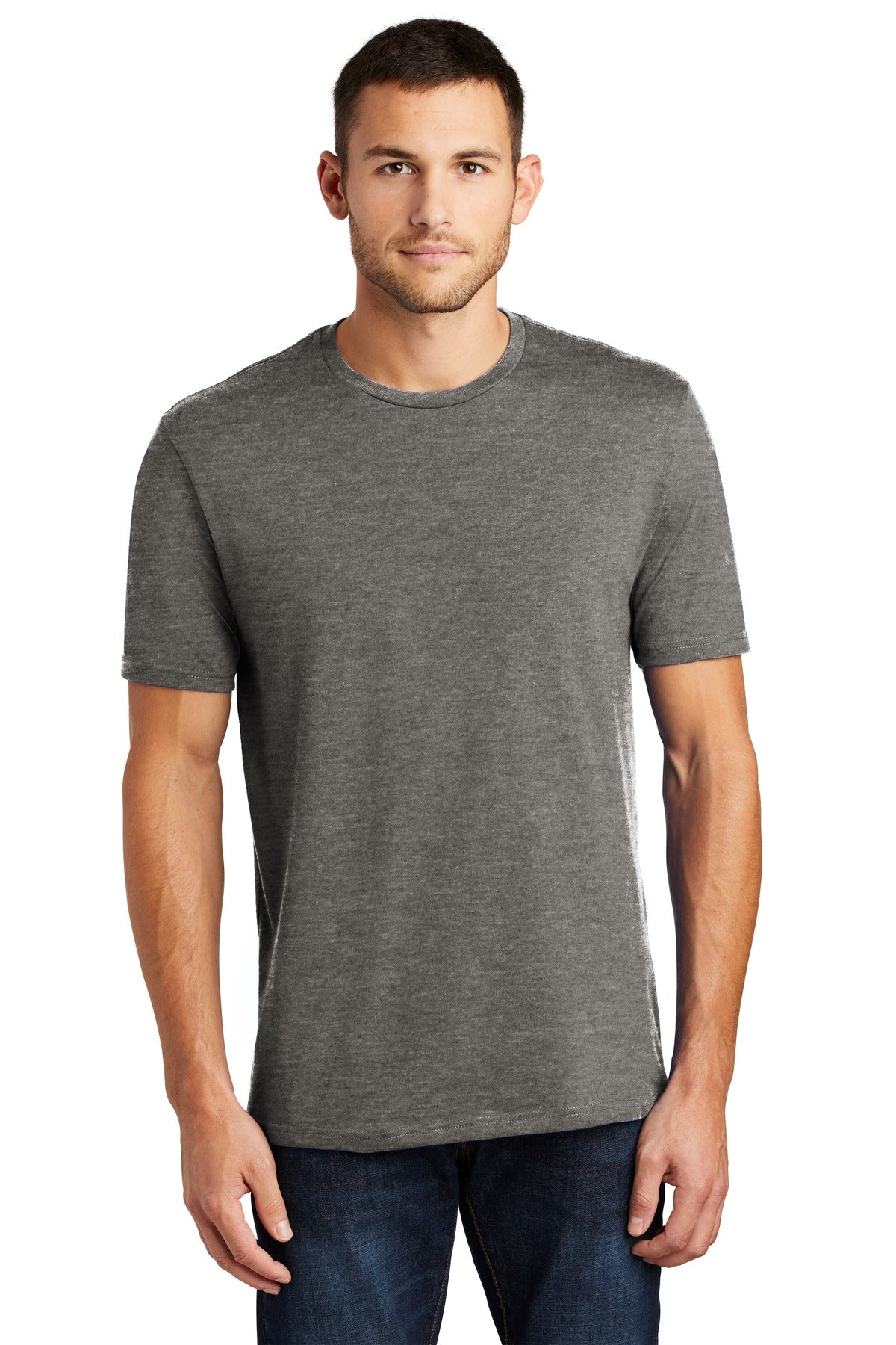 An effortless perfect tee for everyday wear. 4.3-ounce 100%  - Heathered Charcoal