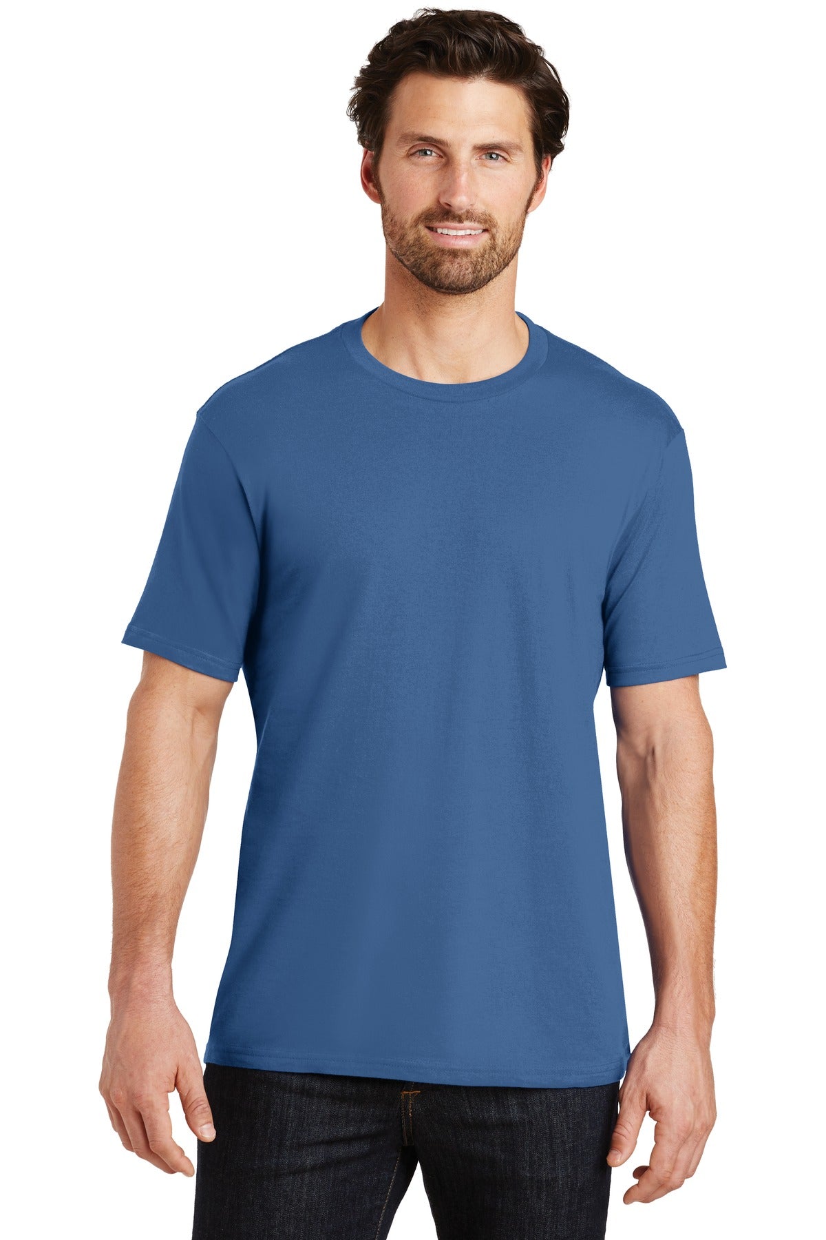 An effortless perfect tee for everyday wear. 4.3-ounce 100%  - Maritime Blue
