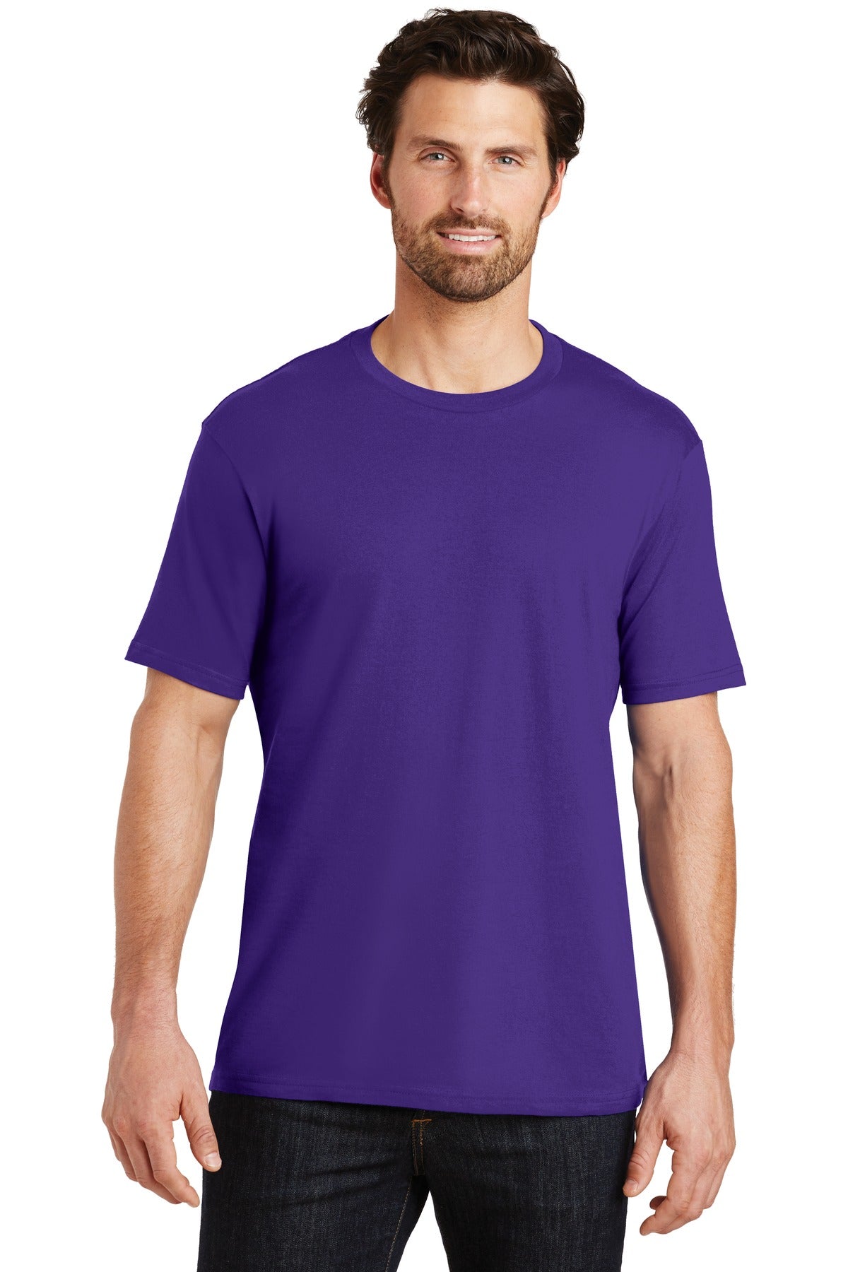 An effortless perfect tee for everyday wear. 4.3-ounce 100%  - Purple