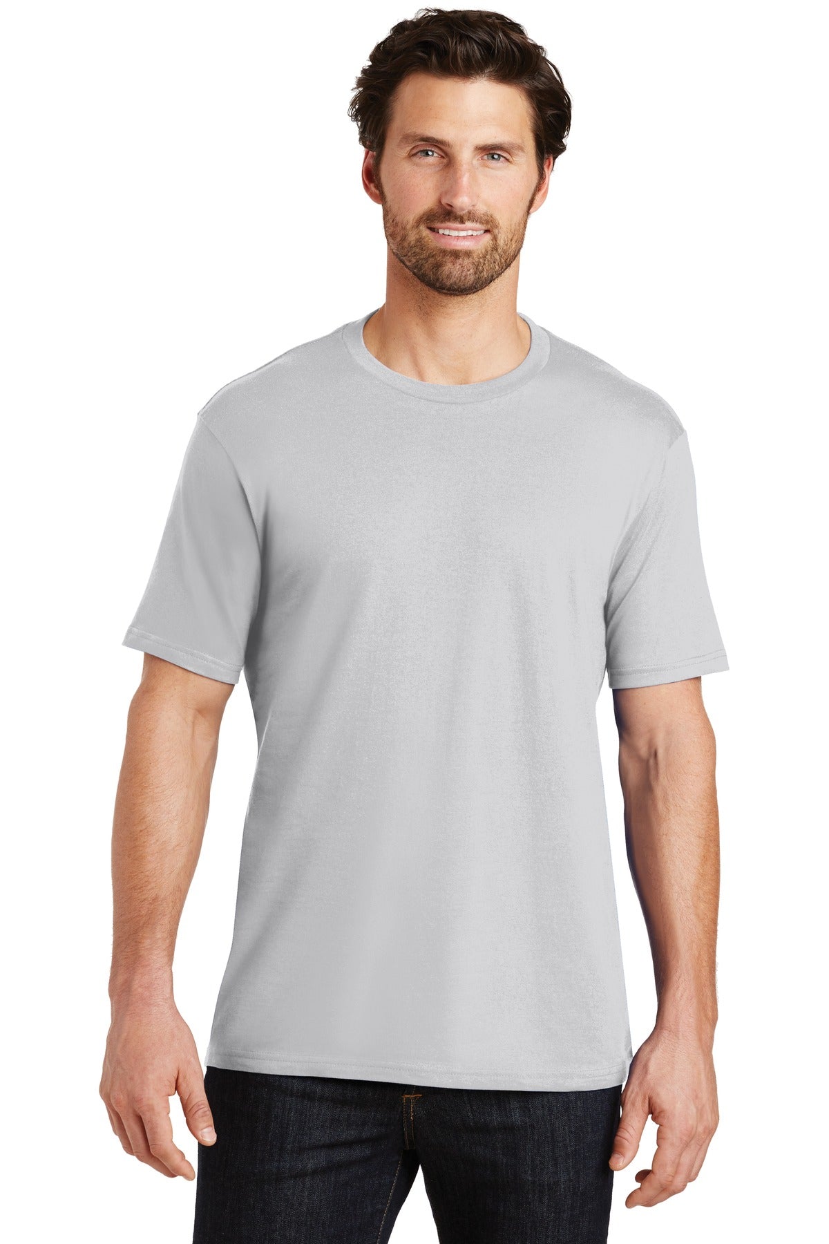 An effortless perfect tee for everyday wear. 4.3-ounce 100%  - Silver