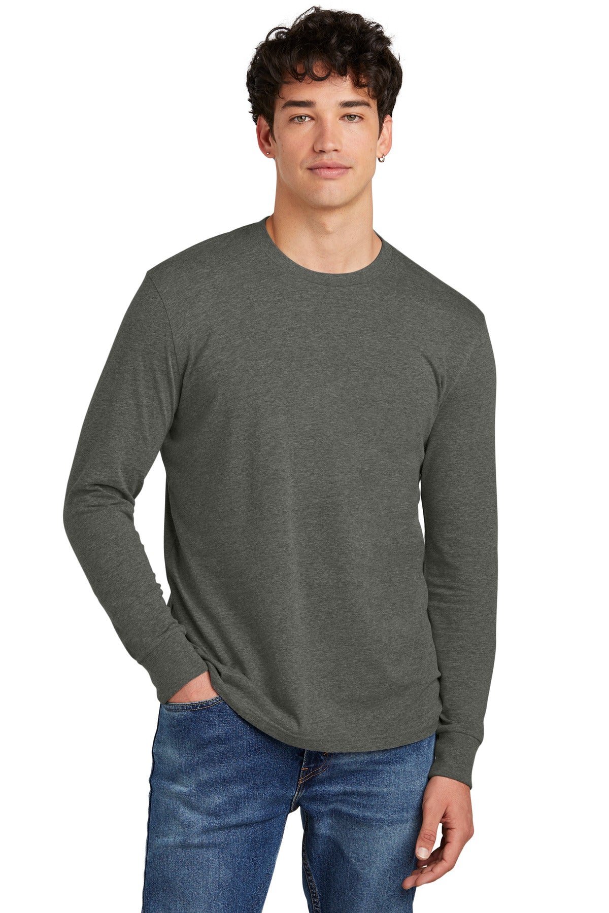 Soft and stylish this is the long sleeve tee perfected. 4.3- - Heathered Charcoal
