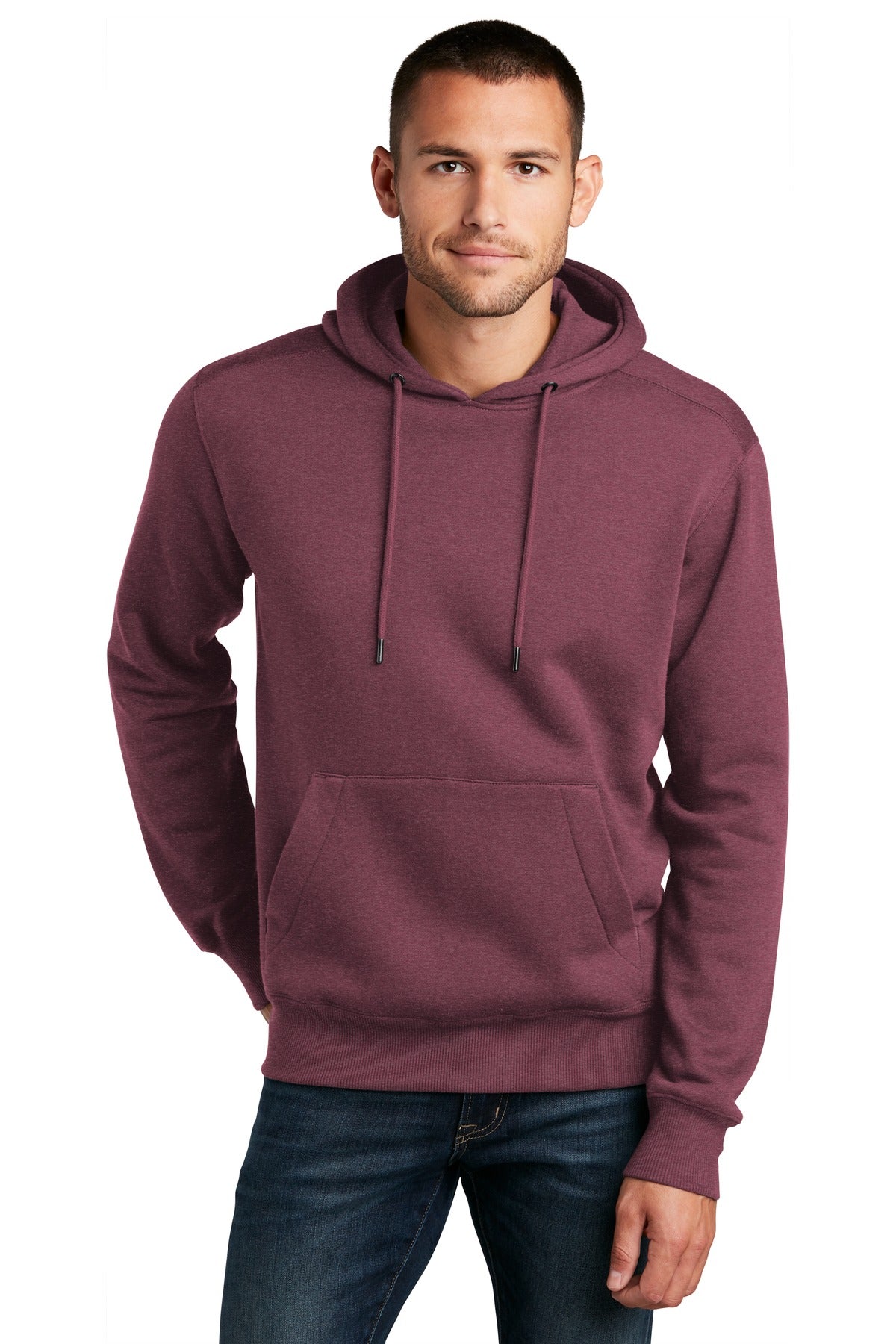 Perfect fleece in our premium 8.26-ounce weight. 8.26-ounce  - Heathered Loganberry