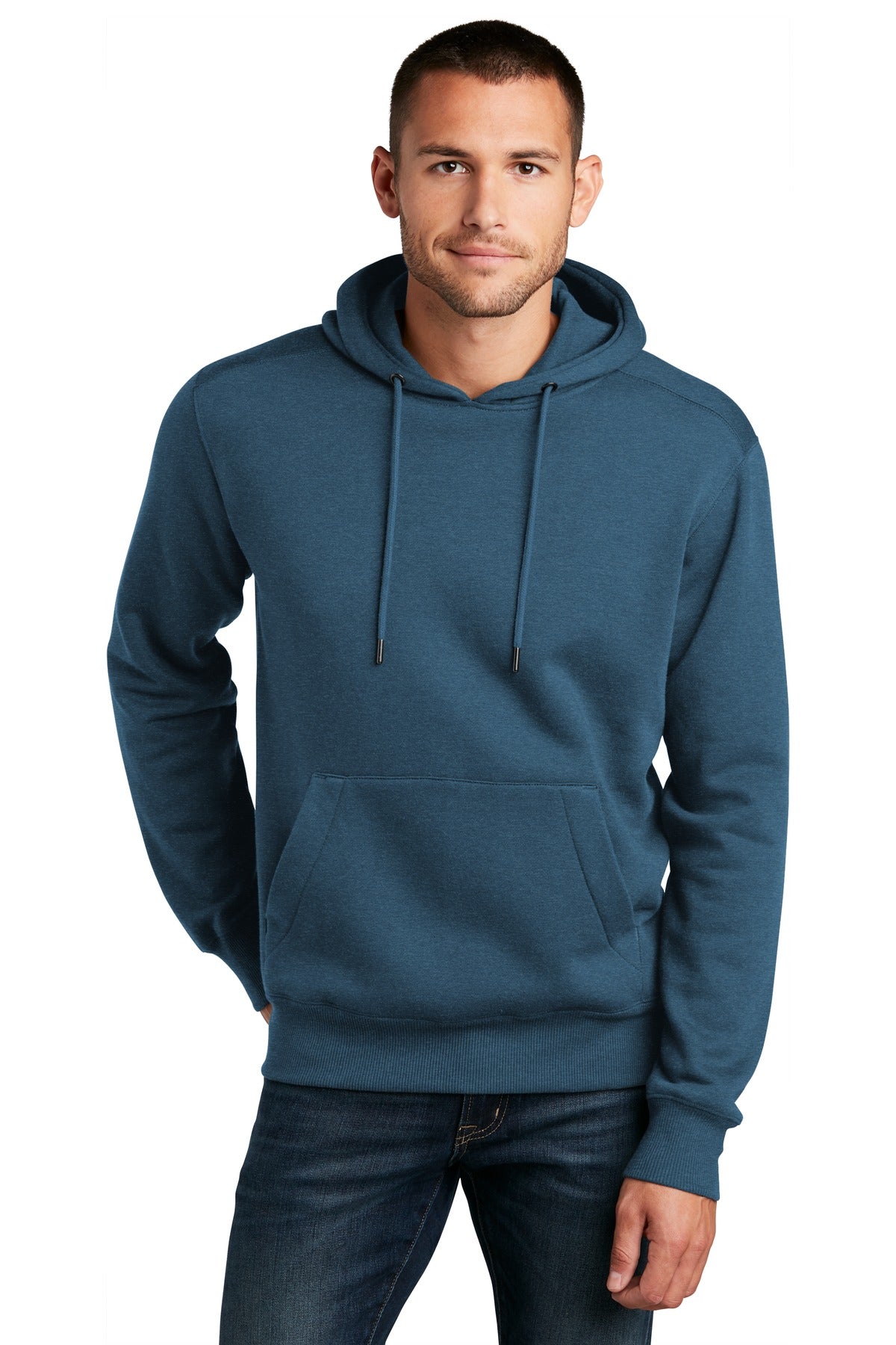 Perfect fleece in our premium 8.26-ounce weight. 8.26-ounce  - Heathered Poseidon Blue