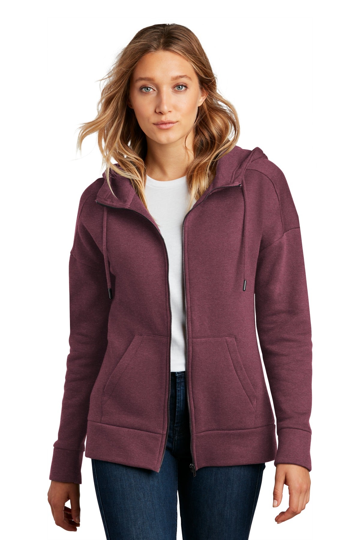 Perfect fleece in our premium 8.26-ounce weight. 8.26-ounce  - Heathered Loganberry
