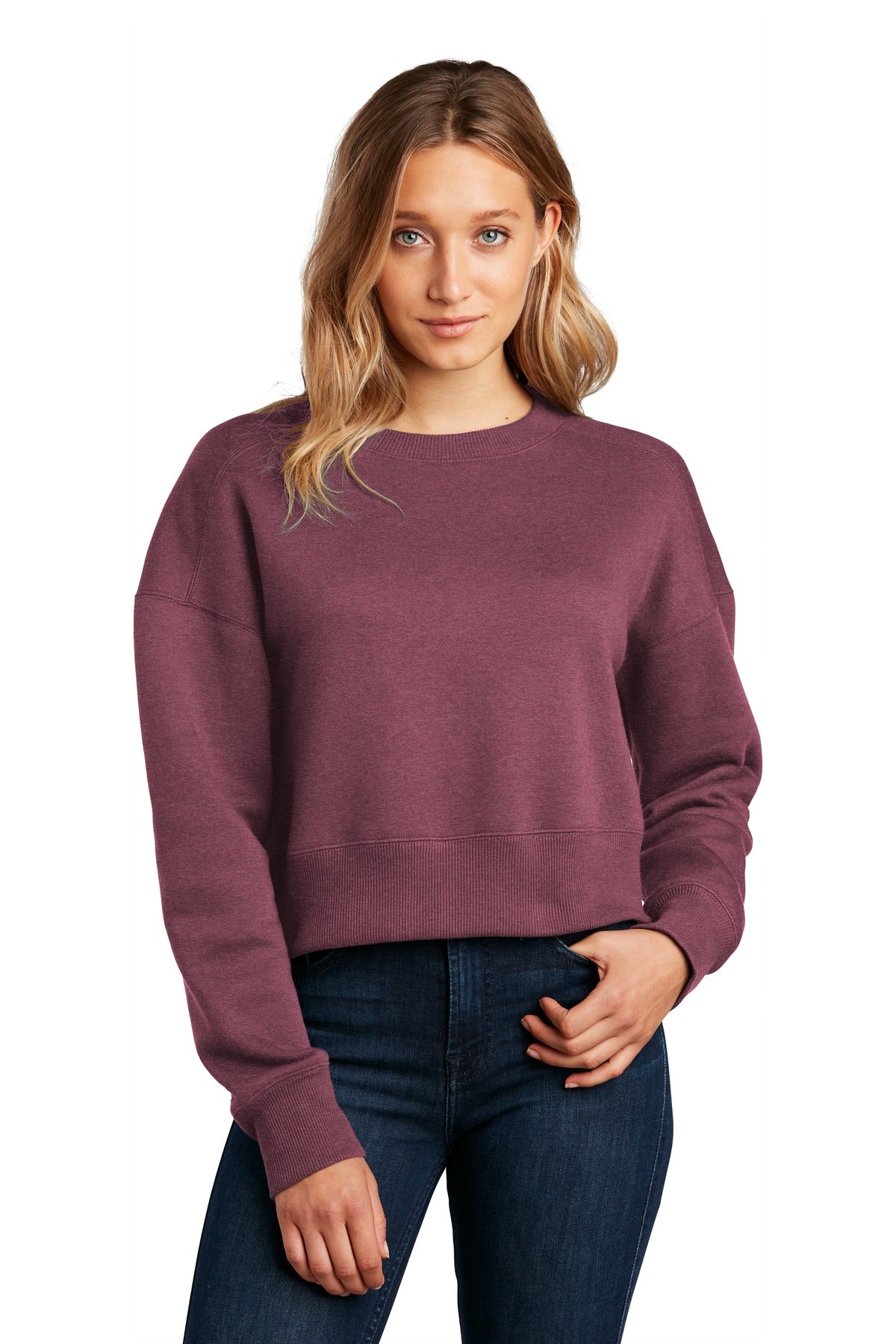 Perfect fleece in our premium 8.26-ounce weight. 8.26-ounce  - Heathered Loganberry