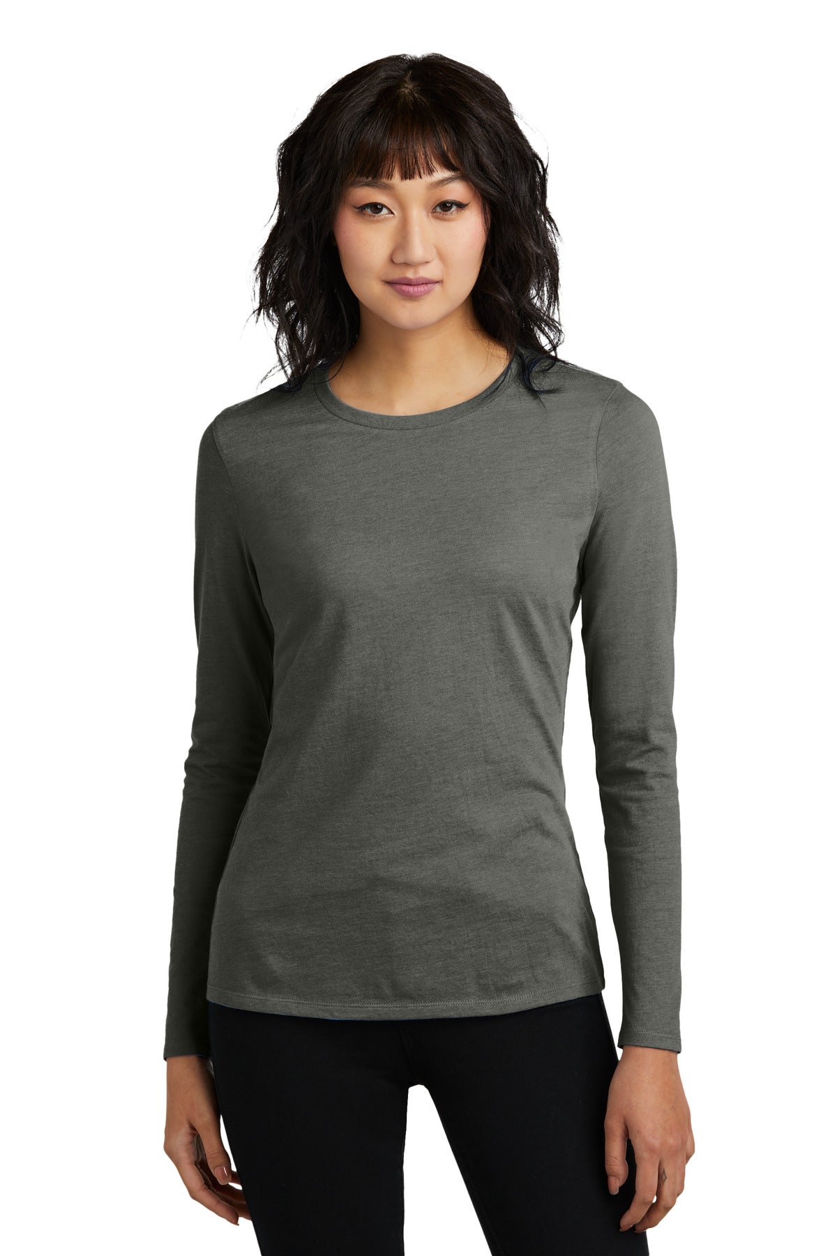 Soft and stylish this is the long sleeve tee perfected. 4.3- - Heathered Charcoal
