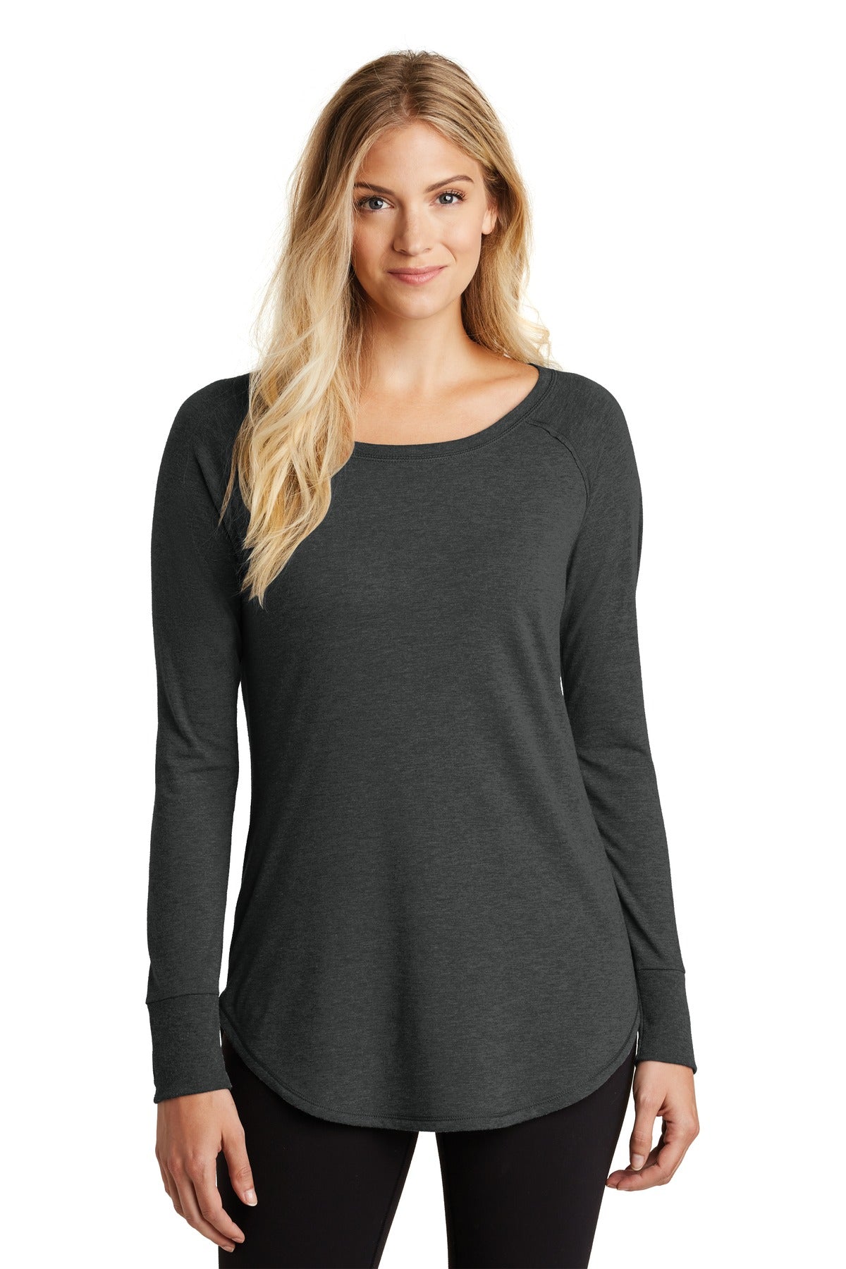Long sleeve tunic version of our lightweight and soft crew.  - Black Frost