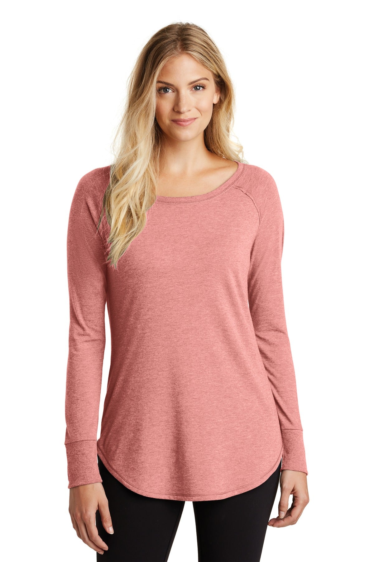 Long sleeve tunic version of our lightweight and soft crew.  - Blush Frost