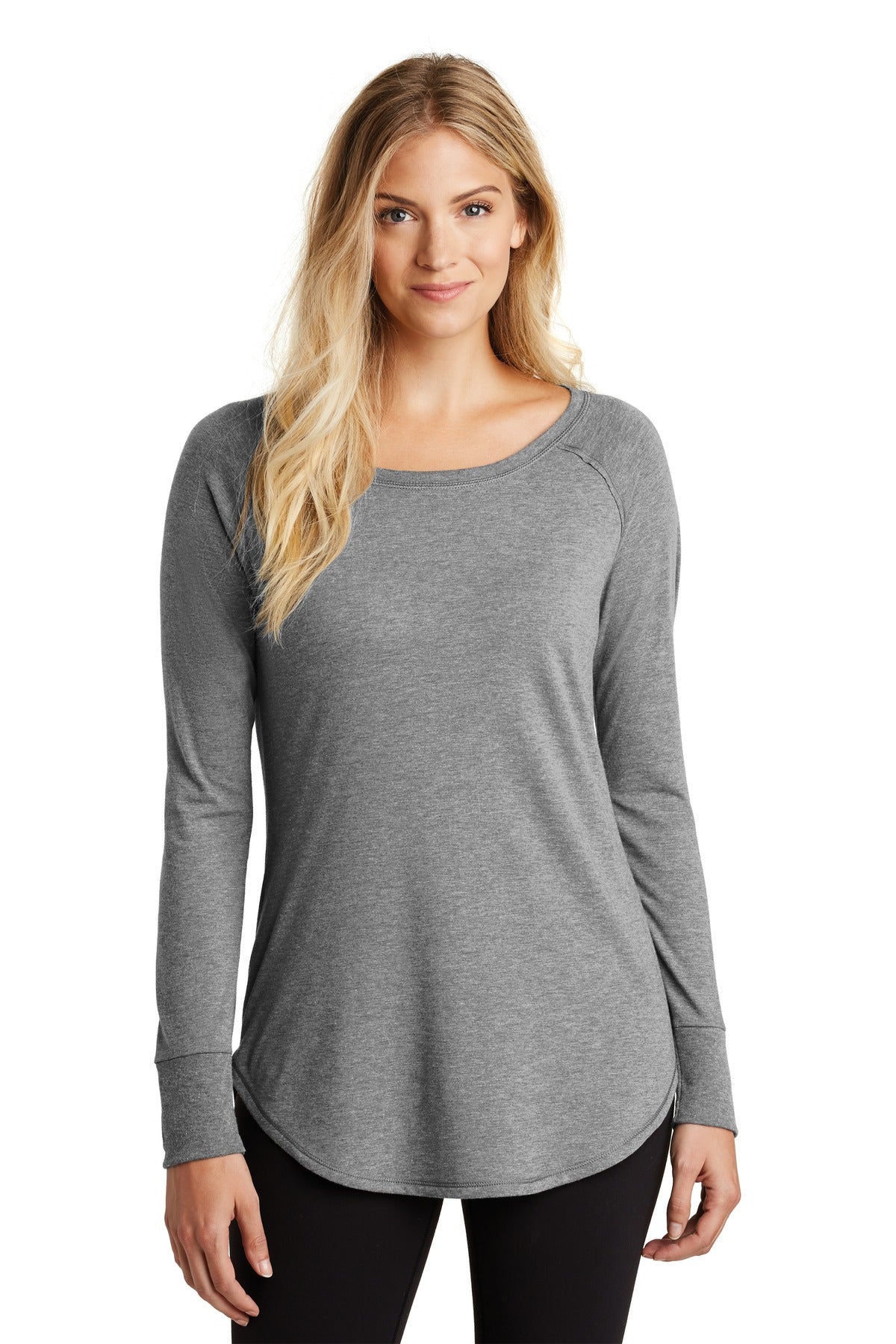 Long sleeve tunic version of our lightweight and soft crew.  - Grey Frost