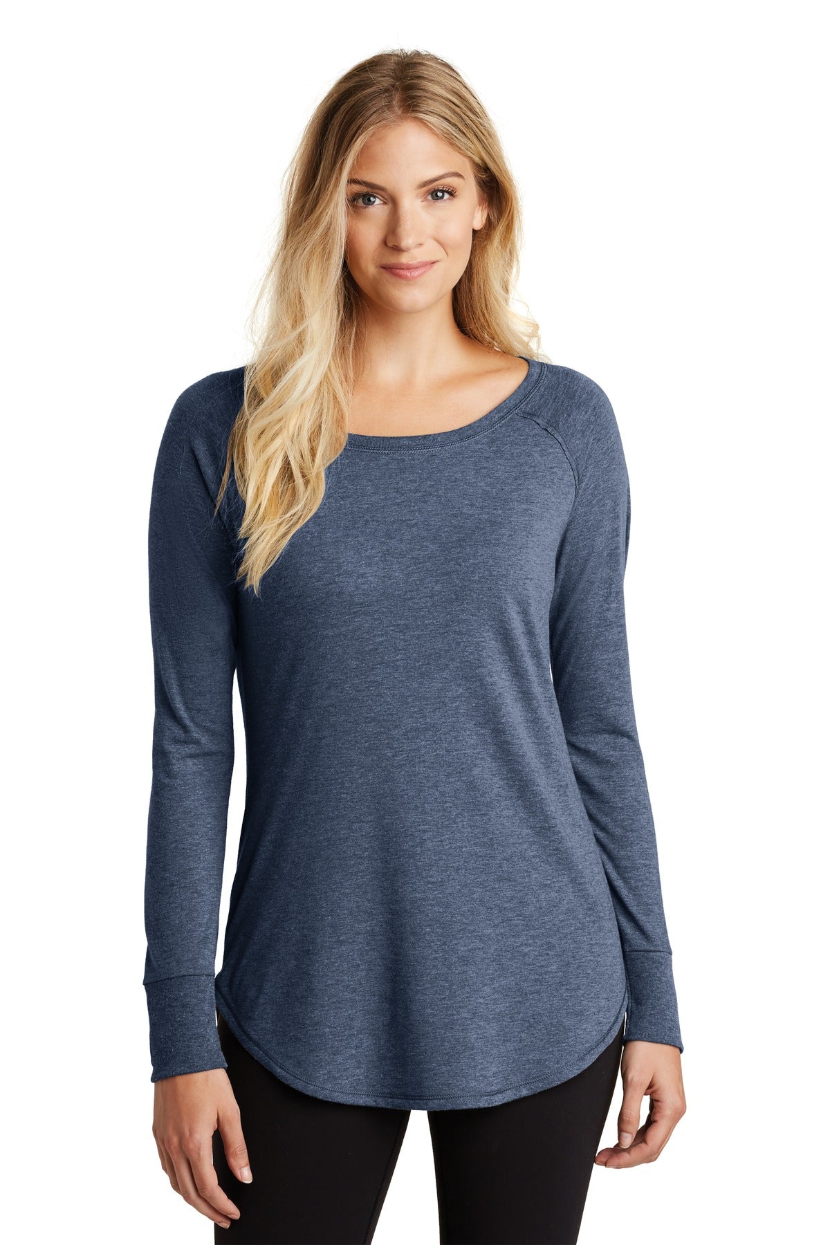 Long sleeve tunic version of our lightweight and soft crew.  - Navy Frost