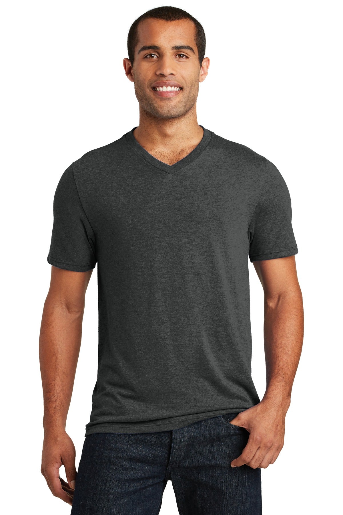 This tri-blend tee has the look of perfection.4.5-ounce 50/2 - Black Frost