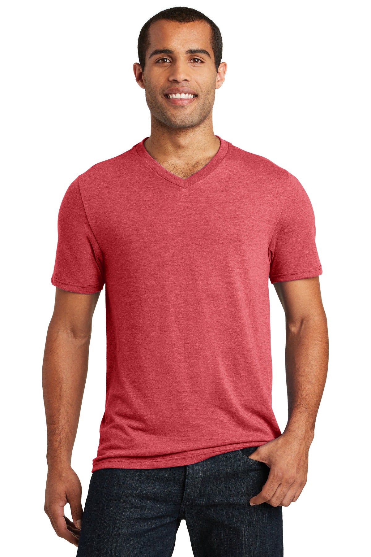 This tri-blend tee has the look of perfection.4.5-ounce 50/2 - Red Frost