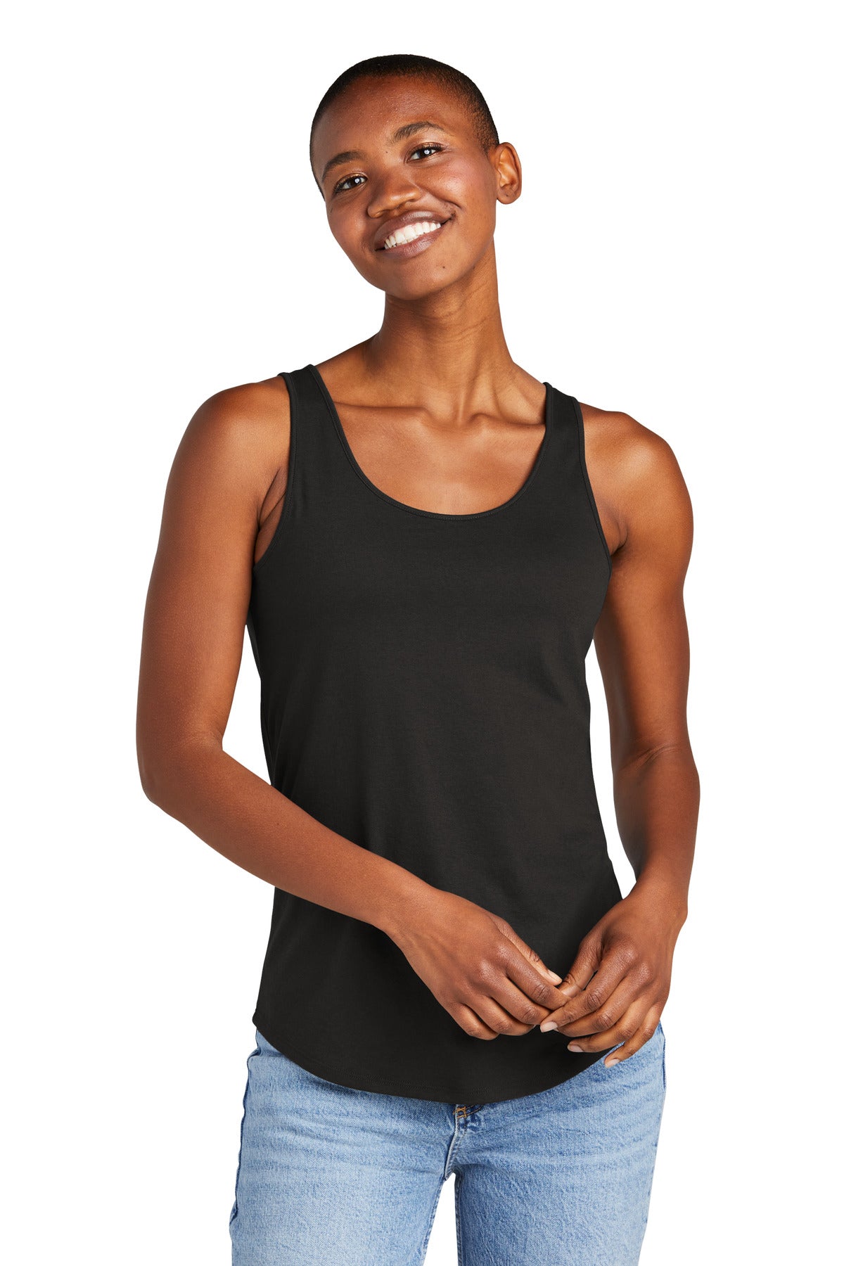 This perfect tank is crafted from three yarns for carefree s - Black