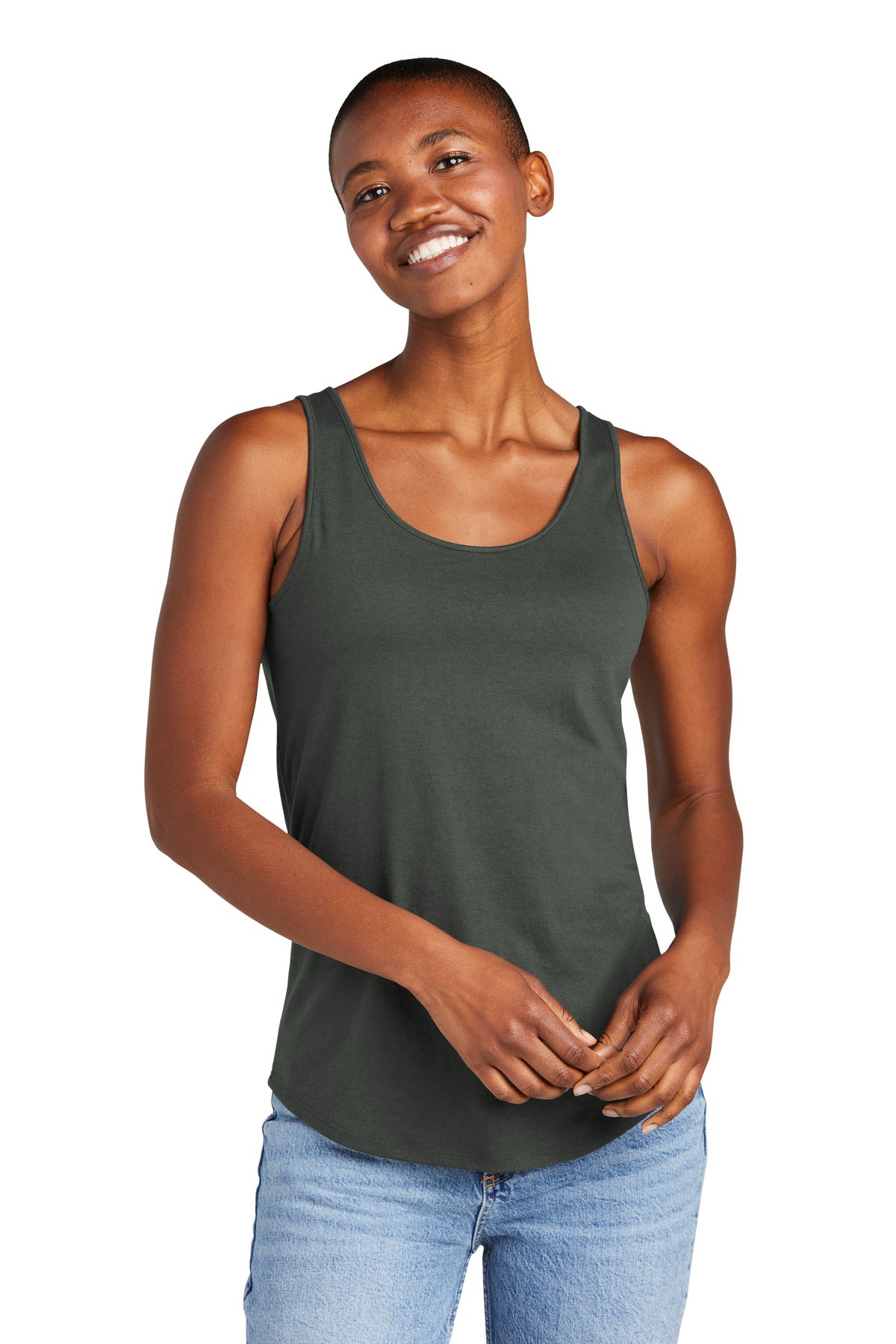 This perfect tank is crafted from three yarns for carefree s - Deepest Grey