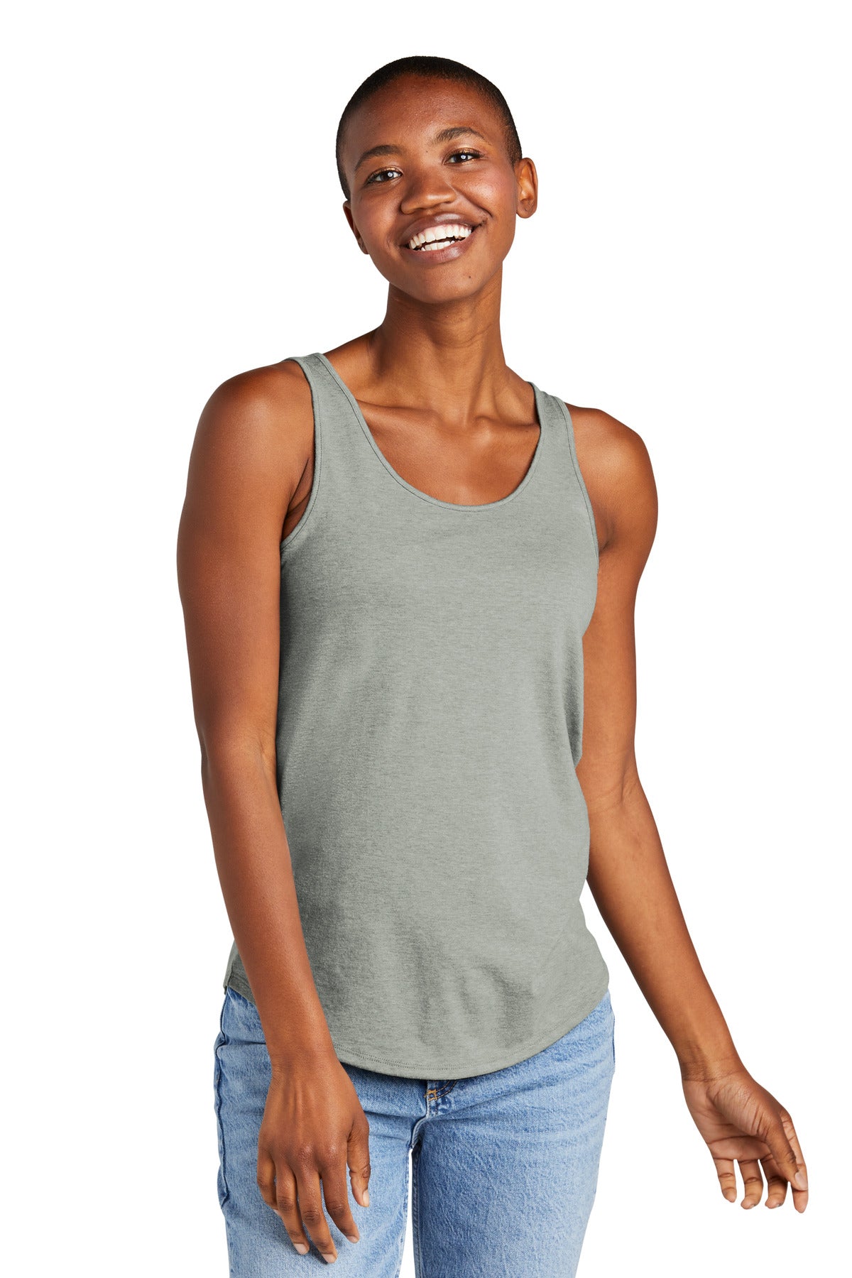 This perfect tank is crafted from three yarns for carefree s - Heathered Grey