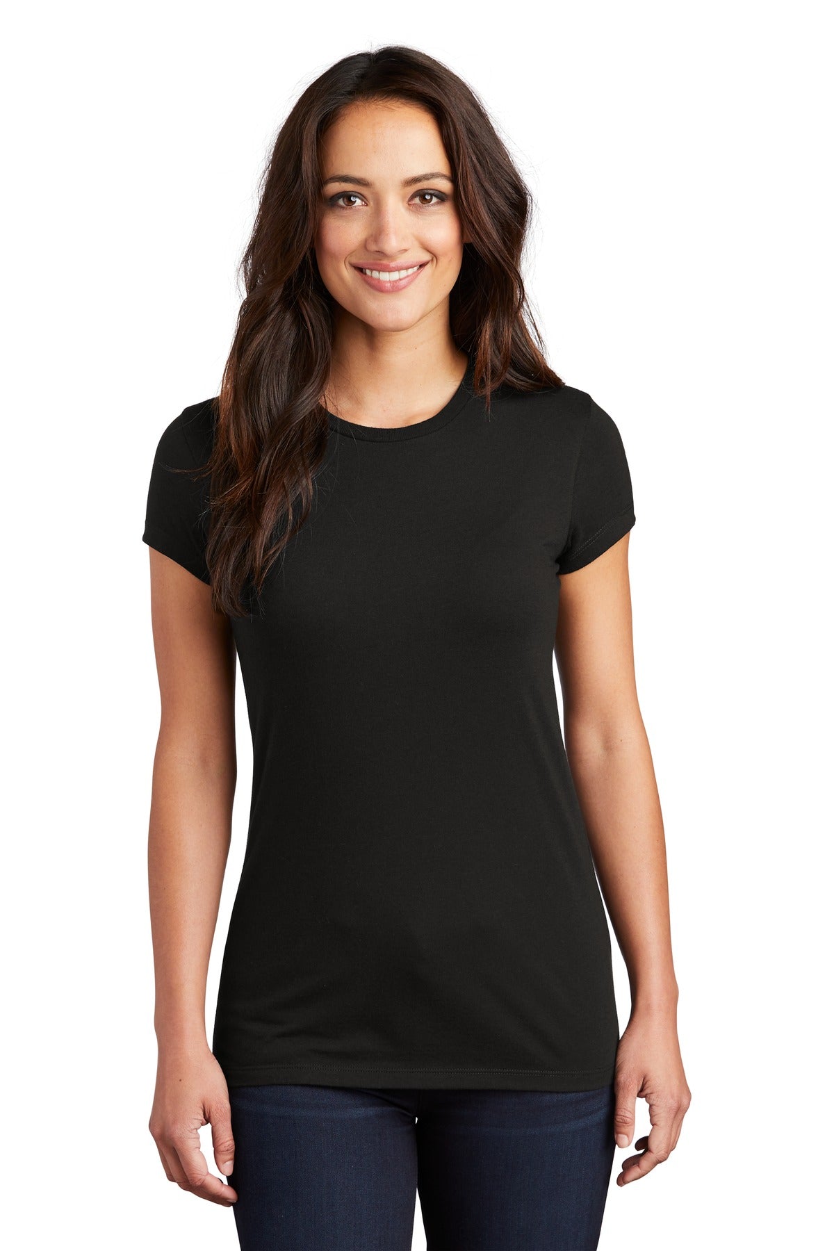 This perfect triblend tee fits closer to the body for a form - Black