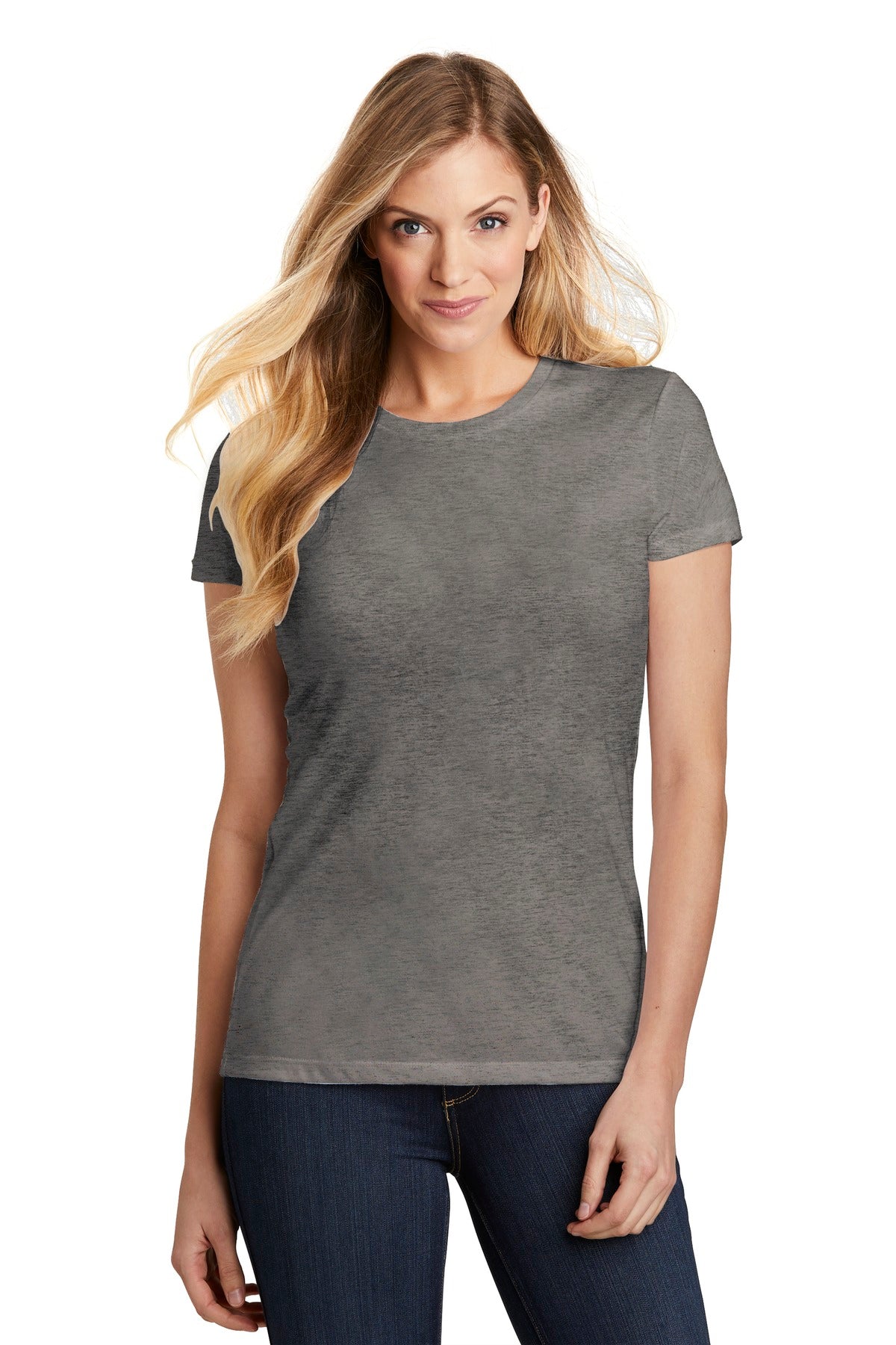 This perfect triblend tee fits closer to the body for a form - Grey Frost