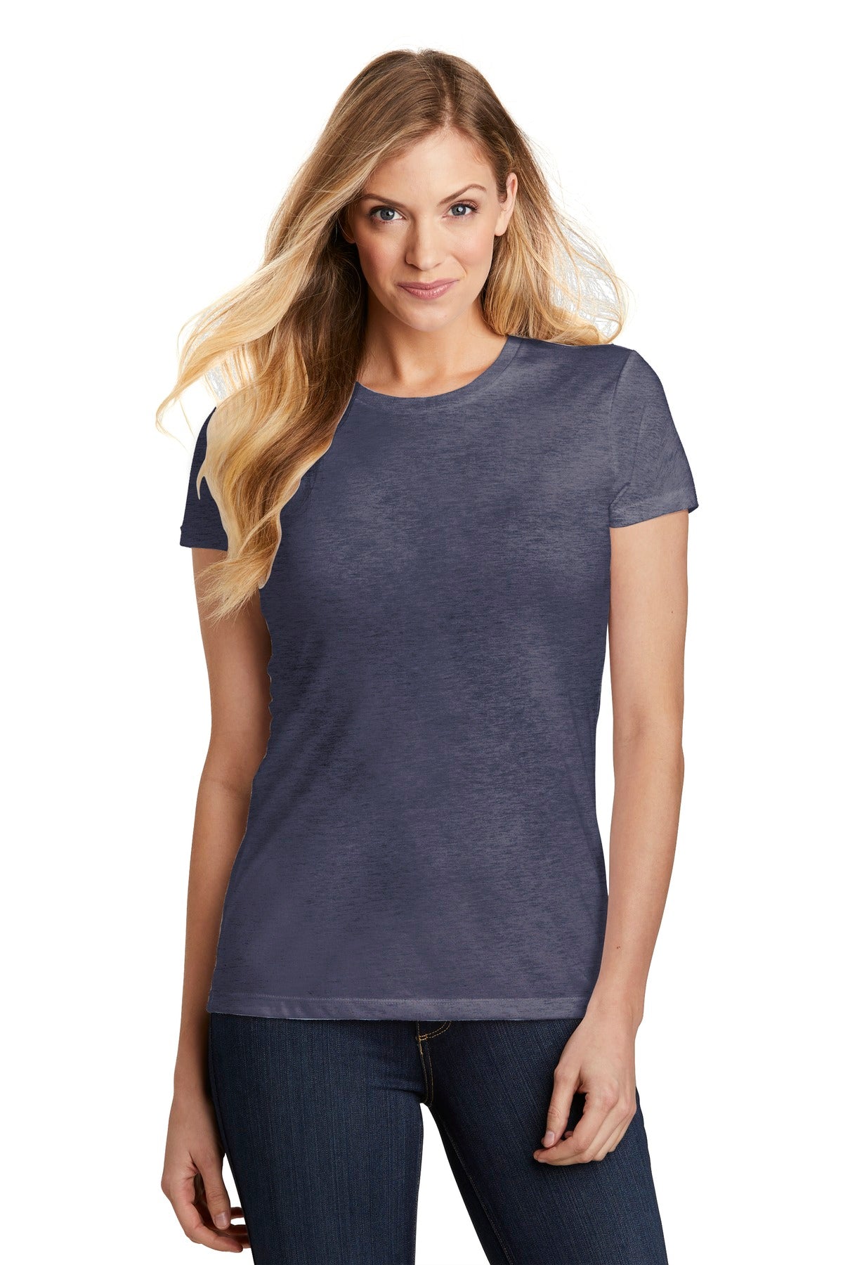 This perfect triblend tee fits closer to the body for a form - Navy Frost