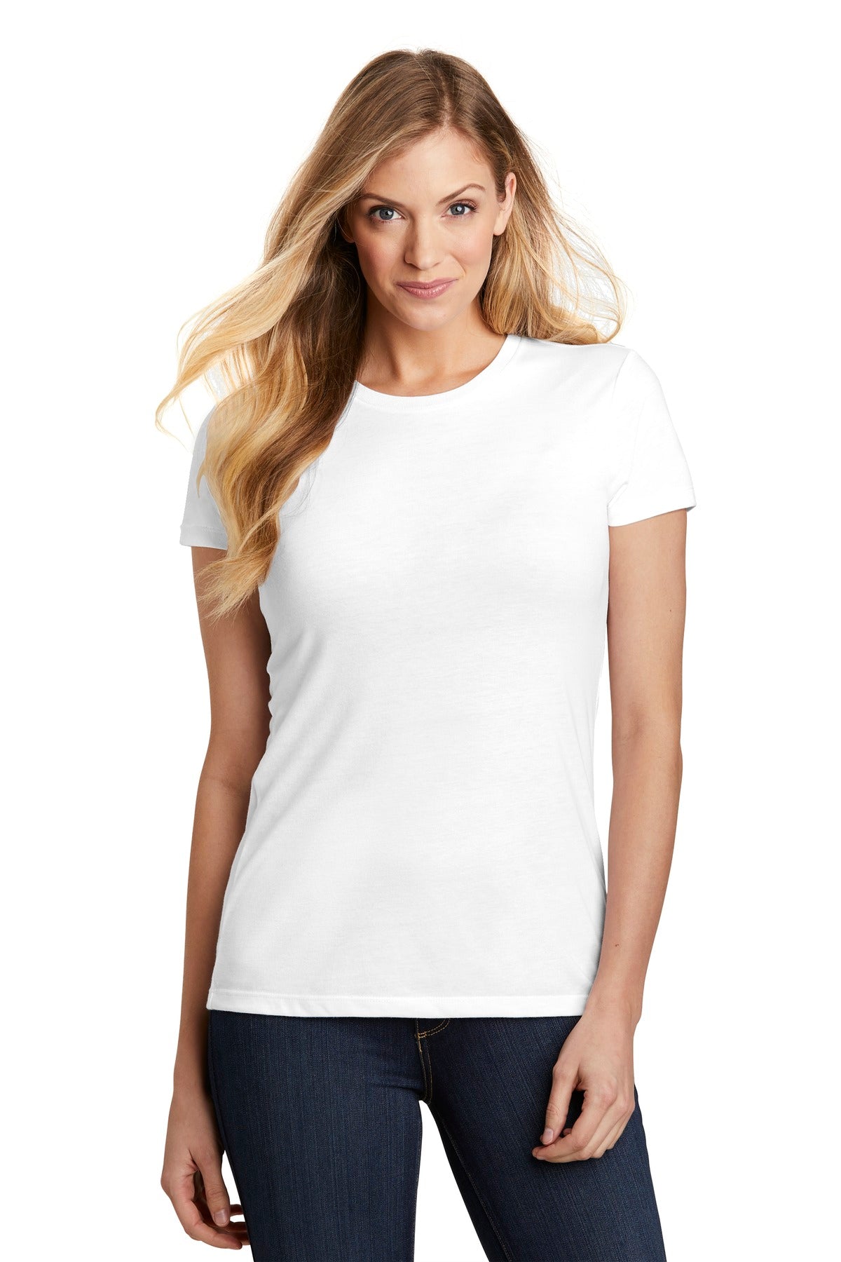 This perfect triblend tee fits closer to the body for a form - White