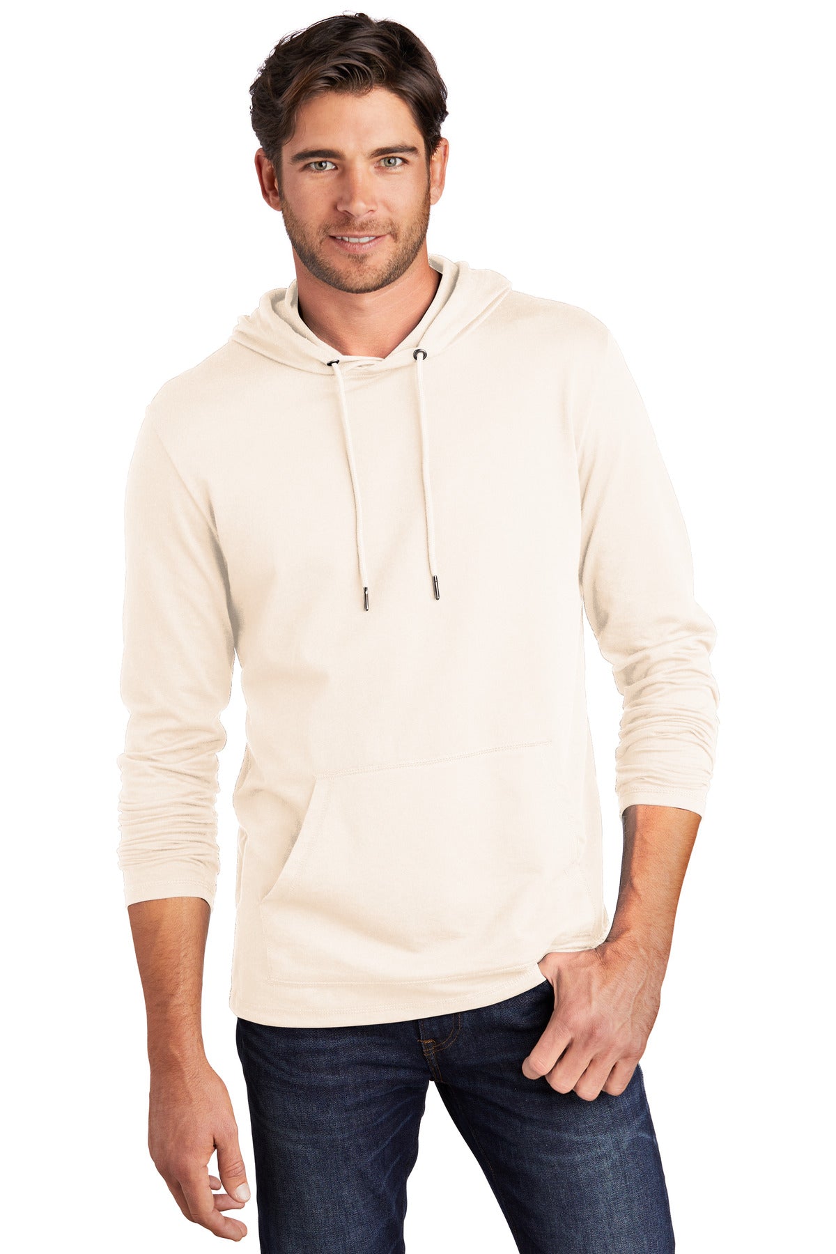 A laid-back vibe captured in a soft hoodie.4.5-ounce 70/30 c - Gardenia