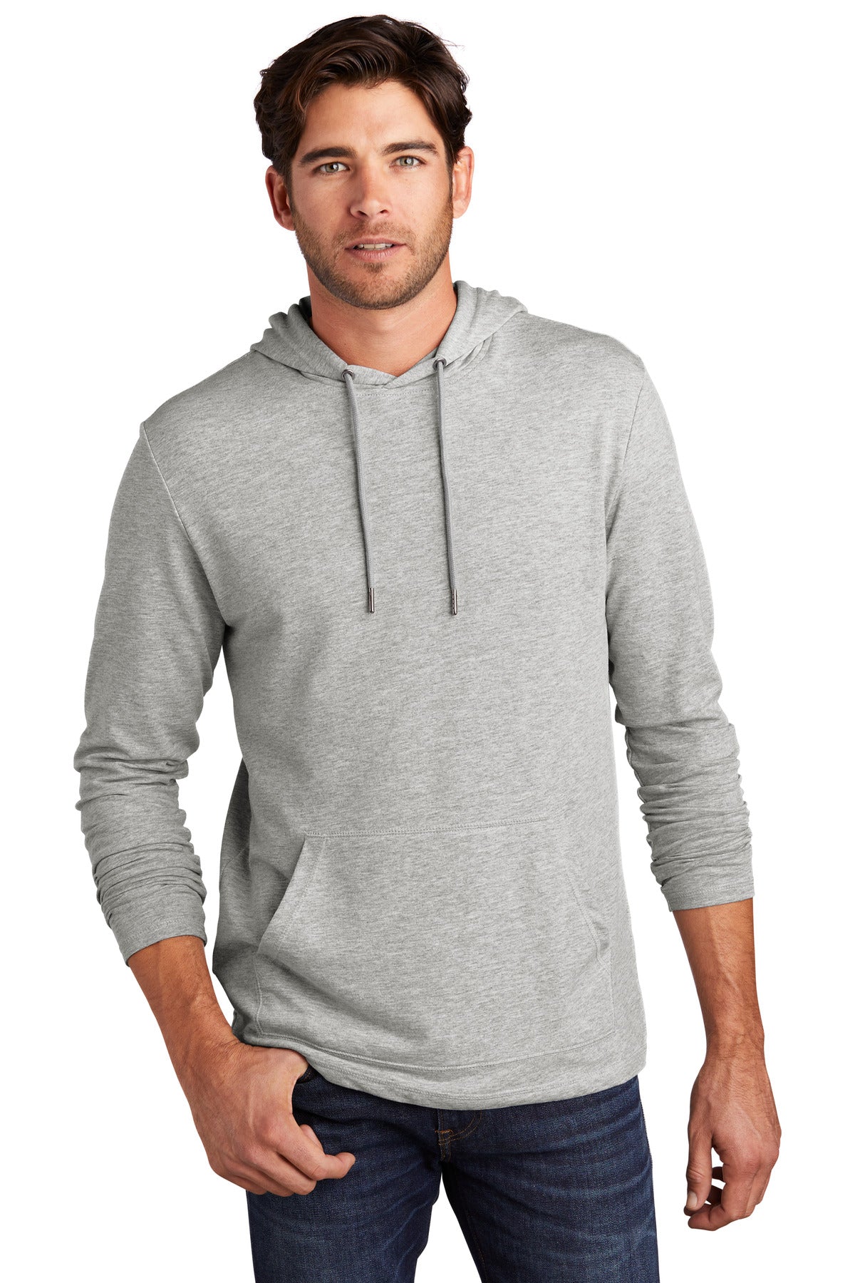 A laid-back vibe captured in a soft hoodie.4.5-ounce 70/30 c - Light Heather Grey