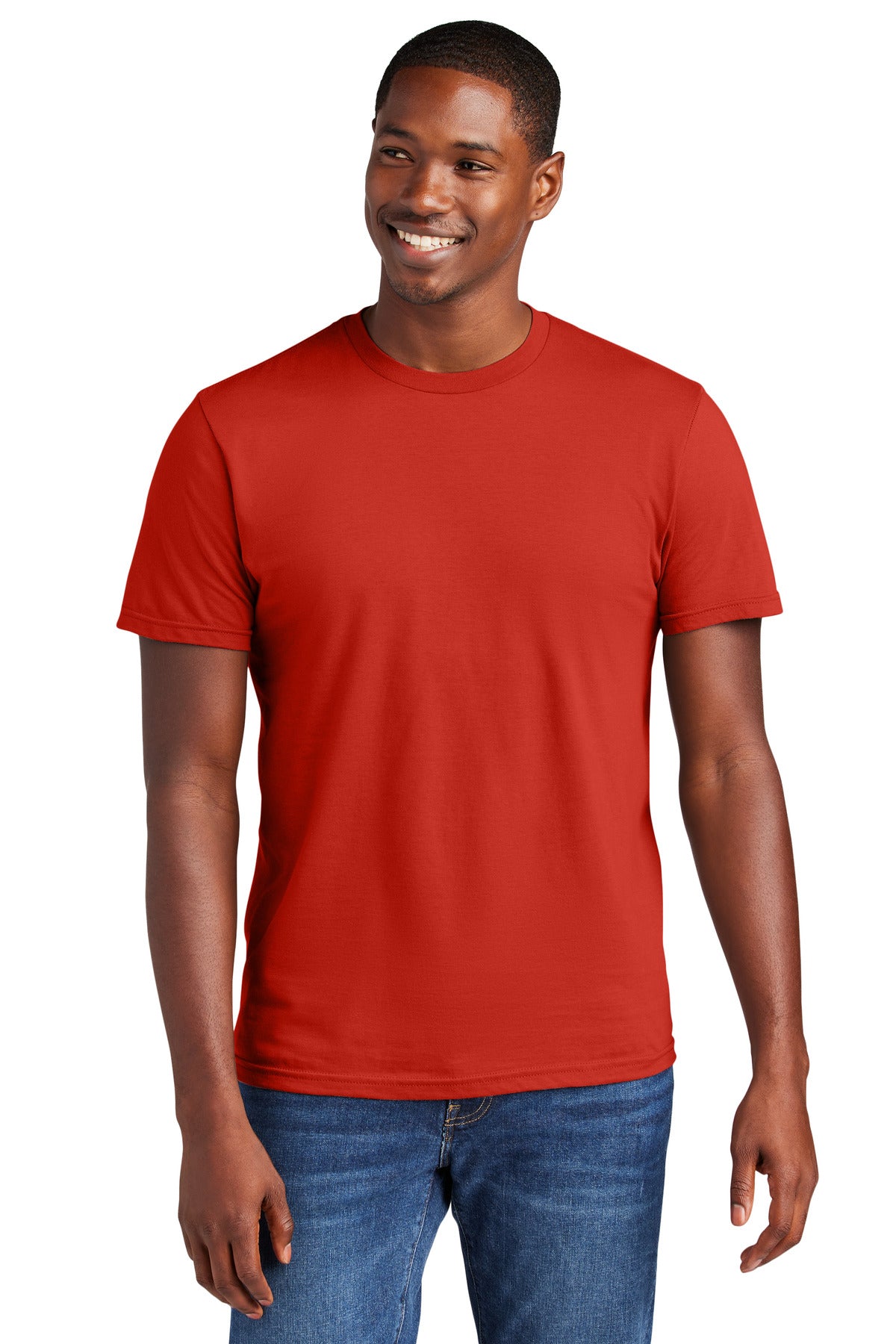 Crafted from ring spun cotton for ultimate comfort.4.3-ounce - Fiery Red