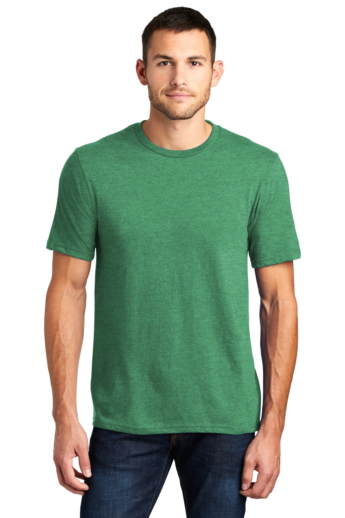 Crafted from ring spun cotton for ultimate comfort.4.3-ounce - Heathered Kelly Green