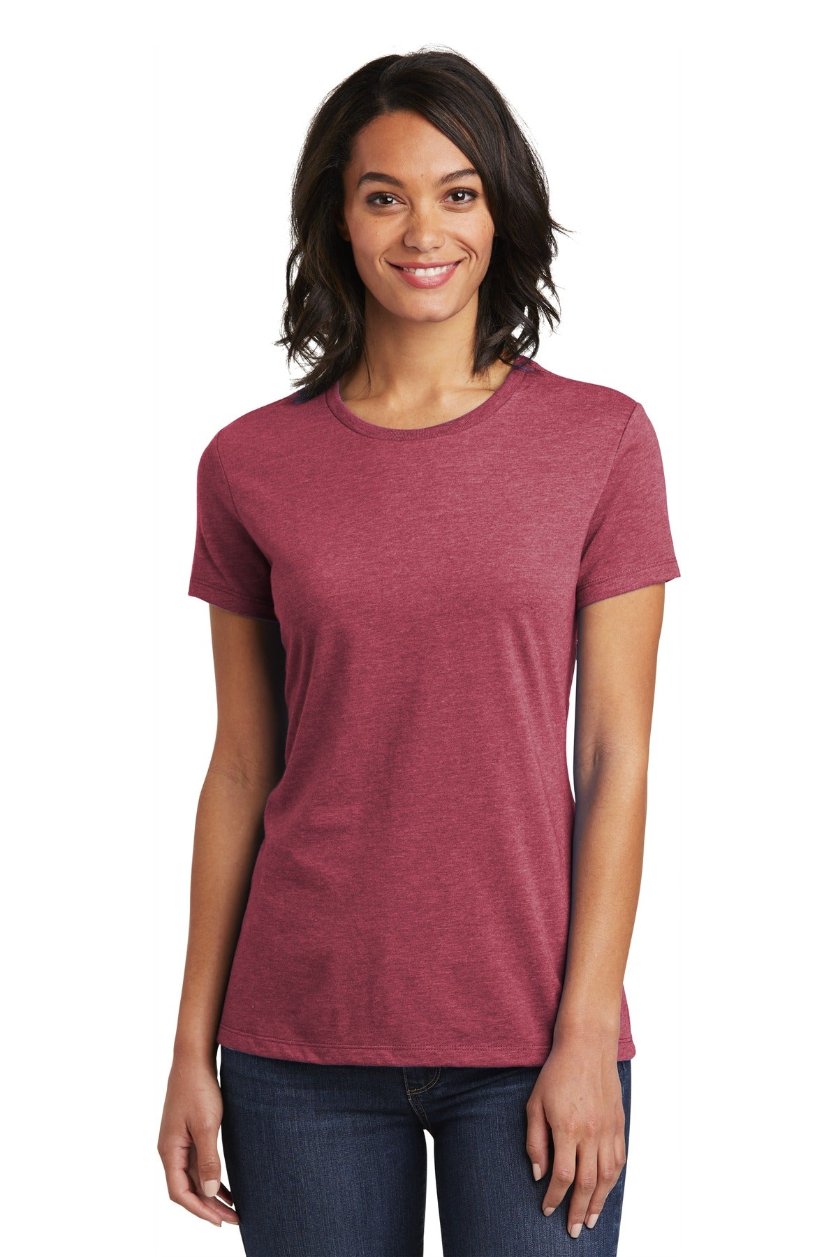It's important to feel comfortable and this soft tee deliver - Heathered Cardinal