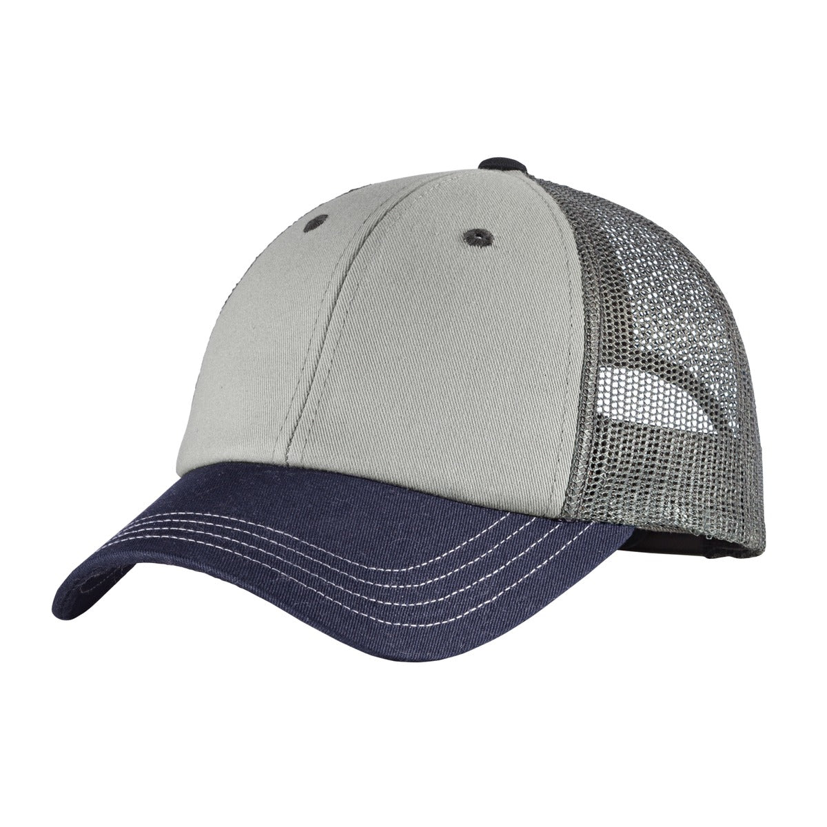 100% cotton twill with 100% polyester mesh StructuredMid profile7- position adjustable snap 