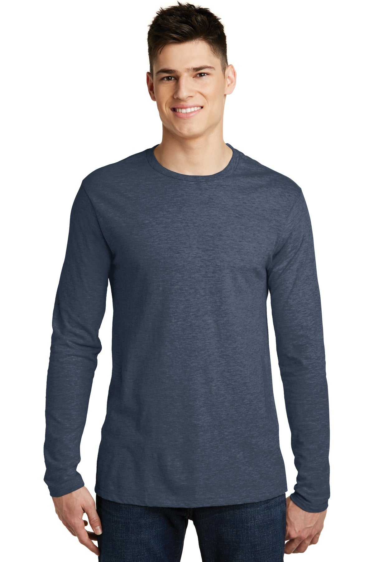 An important addition to any closet. 4.3-ounce 100% combed r - Heathered Navy