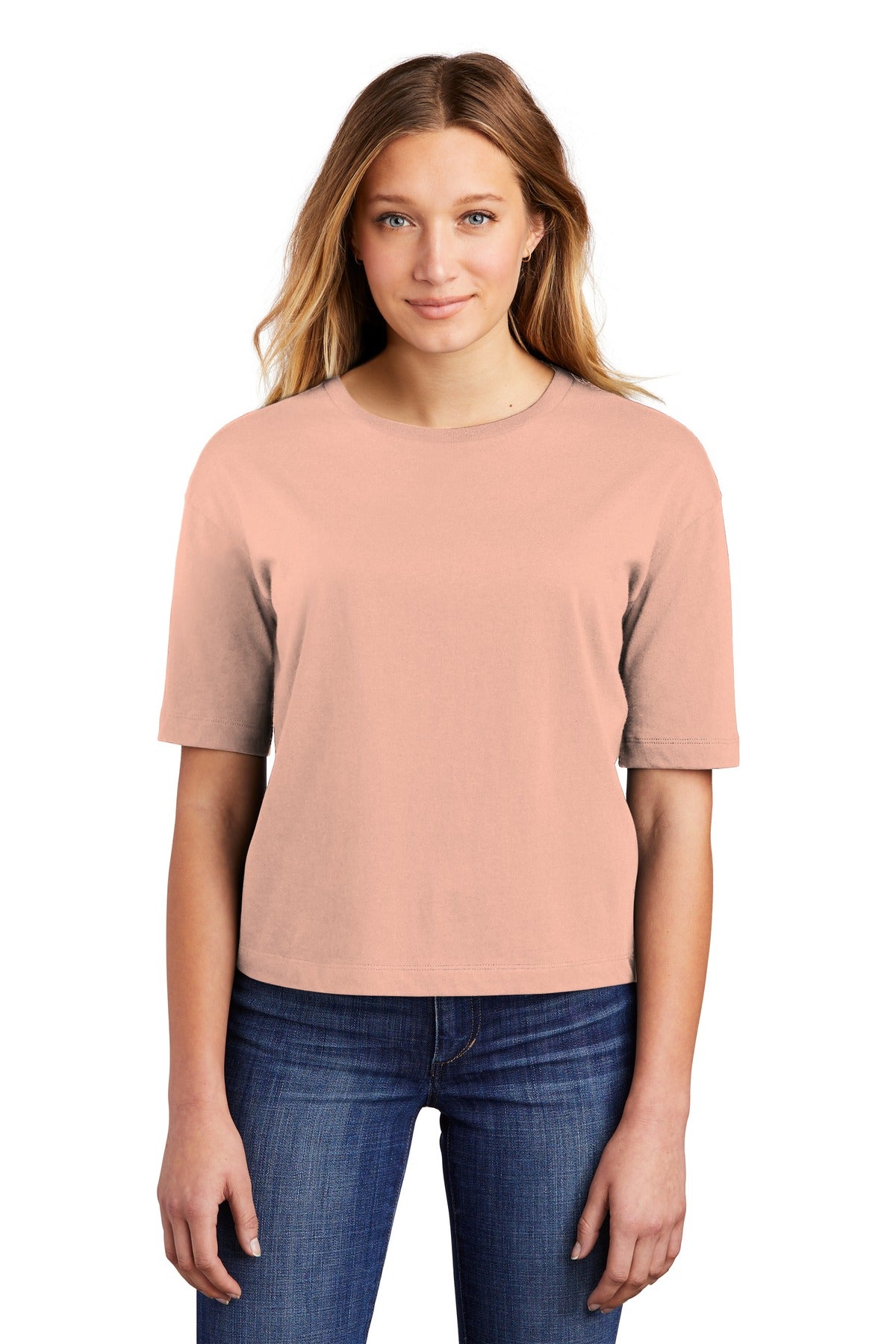 Boxy but not cropped this tee is just the look with high-wai - Dusty Peach