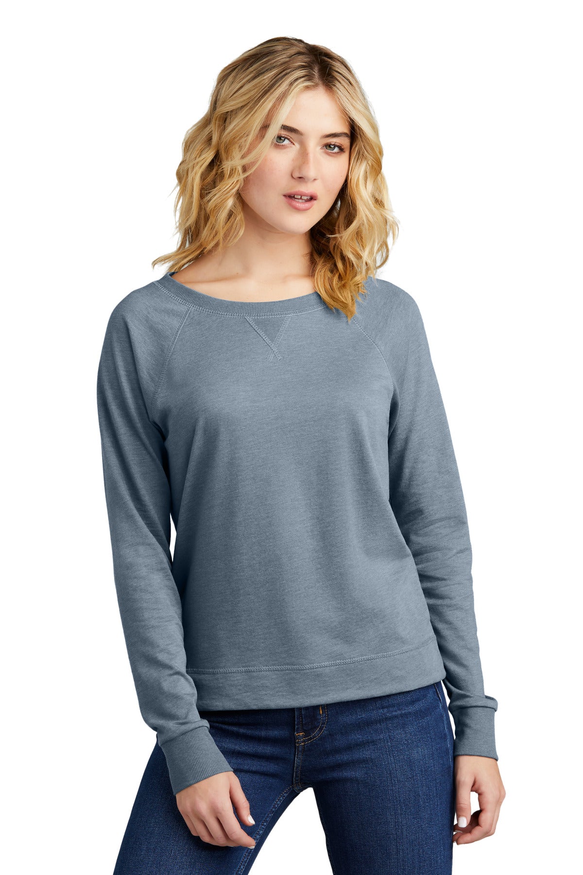 A vintage-inspired crewneck designed with the casual ease of - Flint Blue Heather