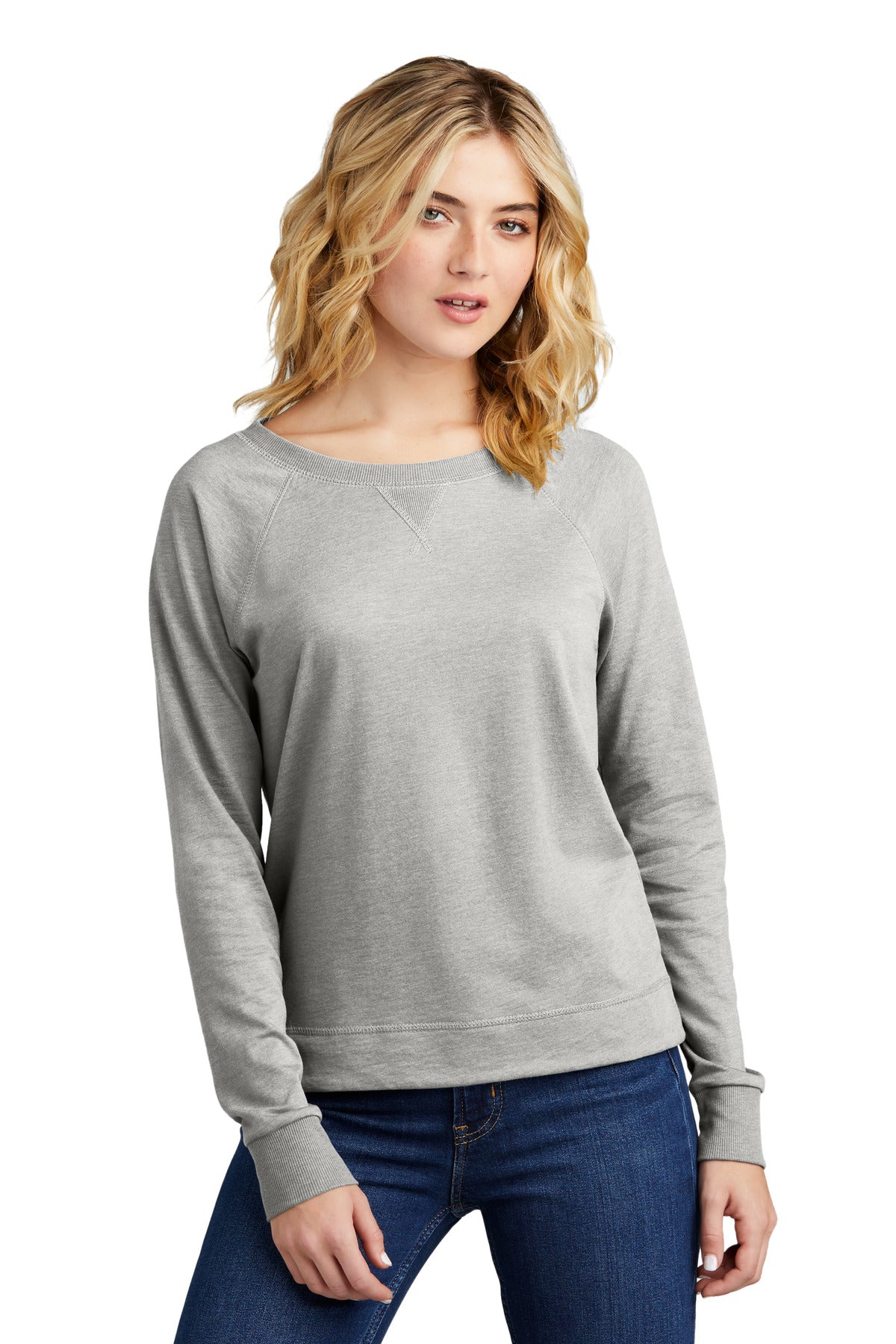 A vintage-inspired crewneck designed with the casual ease of - Light Heather Grey